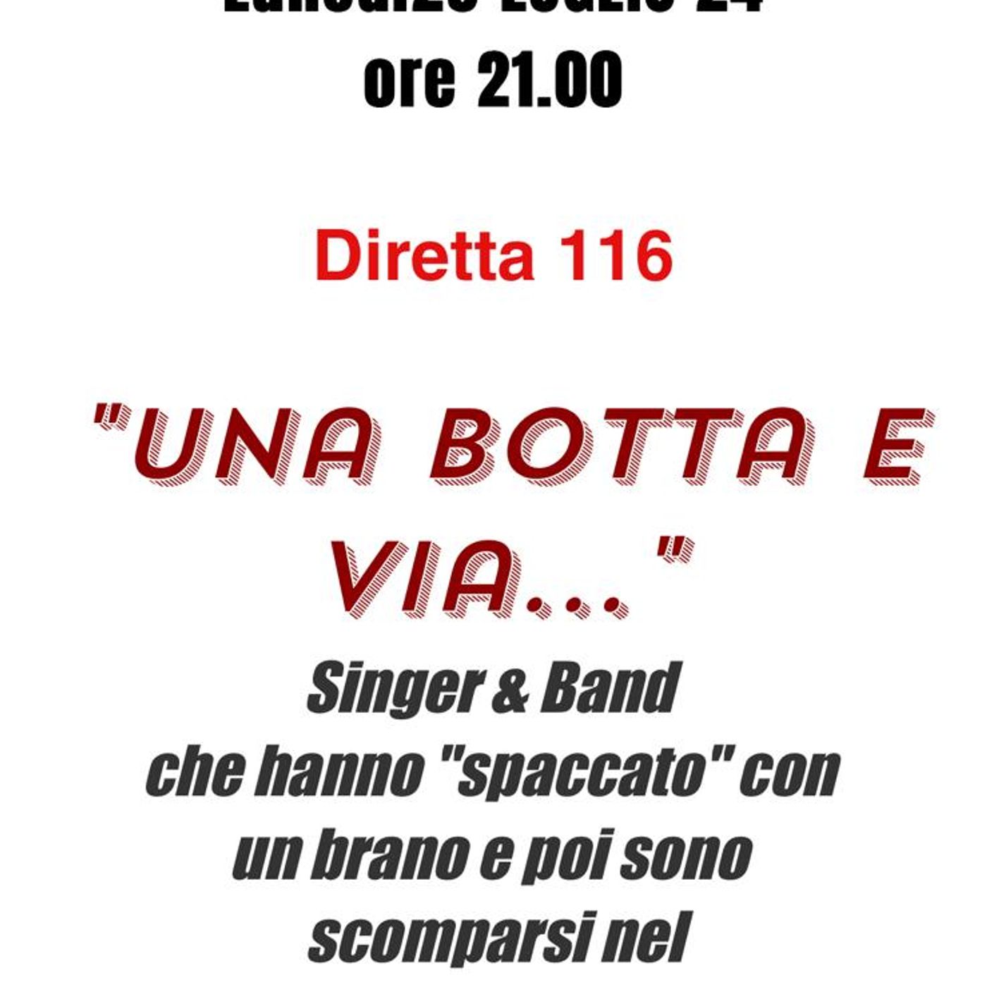 DIRETTA 116 "UNA BOTTA E VIA" episode artwork