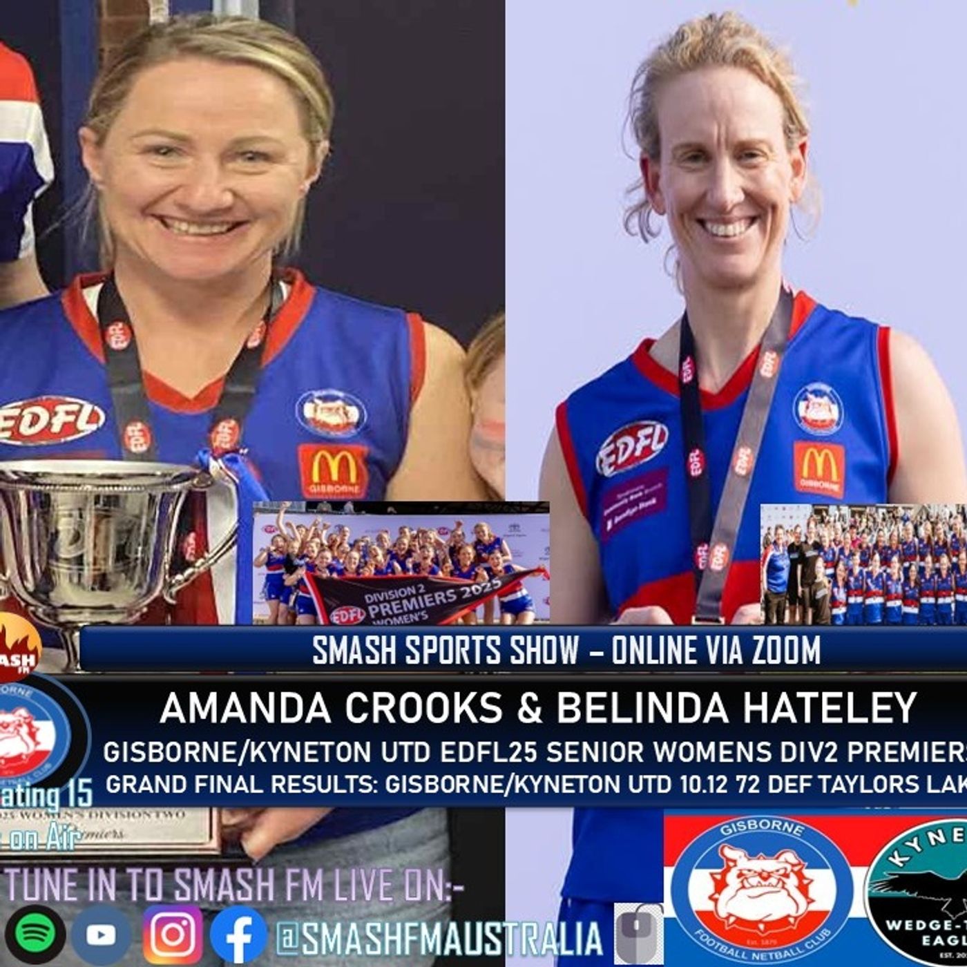 SSS15THYR: Gisborne/Kyneton United EDFL25 Senior Womens Division 2 Premiership Interviews 061025 episode artwork