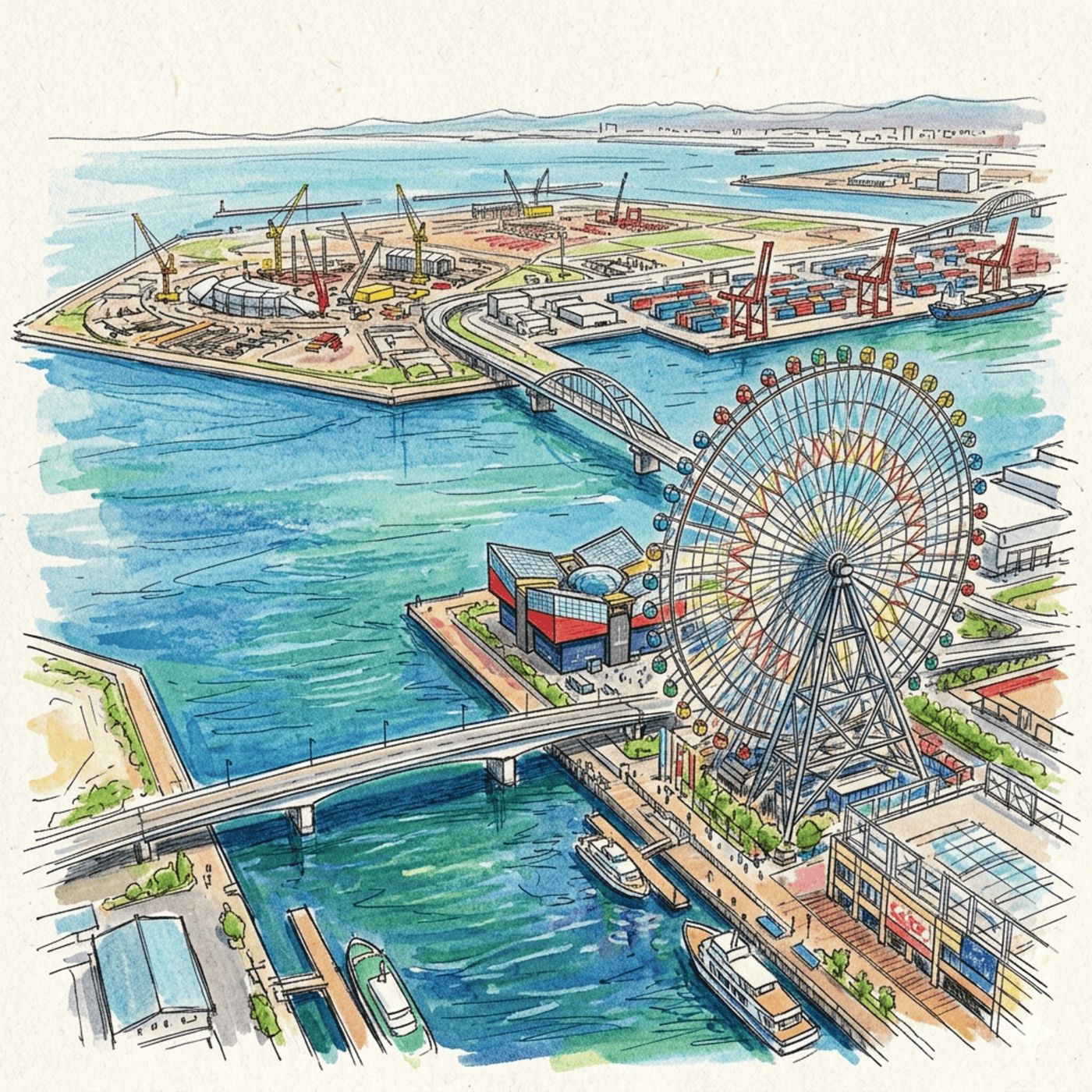 (FRA) L'évolution des paysages de Tenpozan et de Yumeshima, Osaka episode artwork