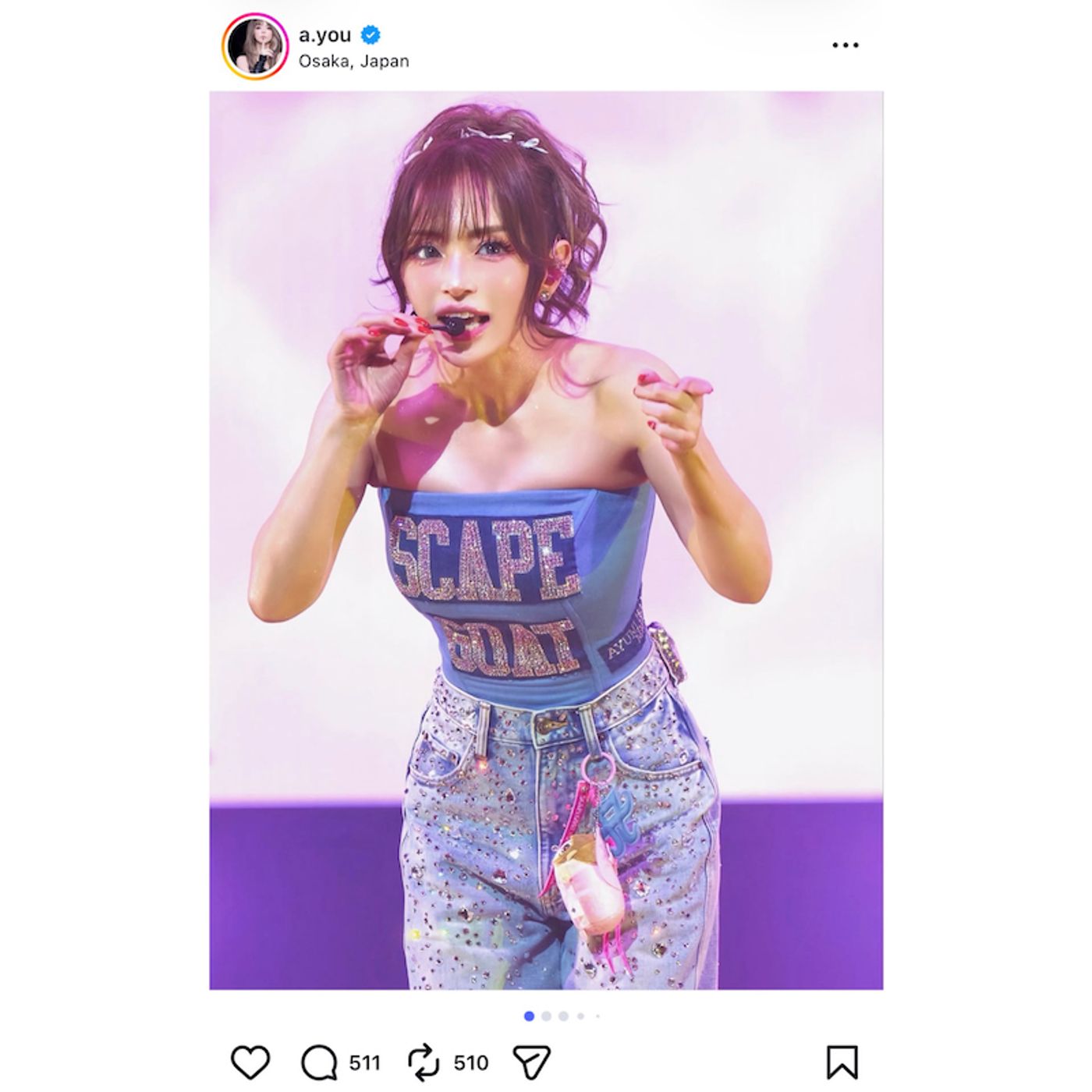 浜崎あゆみ、ベアトップ＆ポニーテールのライブ写真に「平成ギャルすぎ」「年々若返ってない？！」 episode artwork