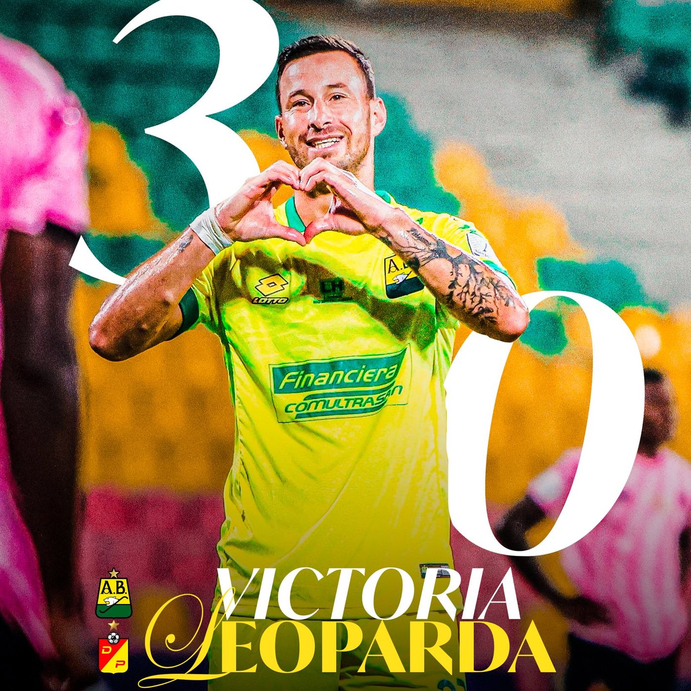 Corazón leopardo. Victoria reconfortante en casa contra Pereira, 3-0.