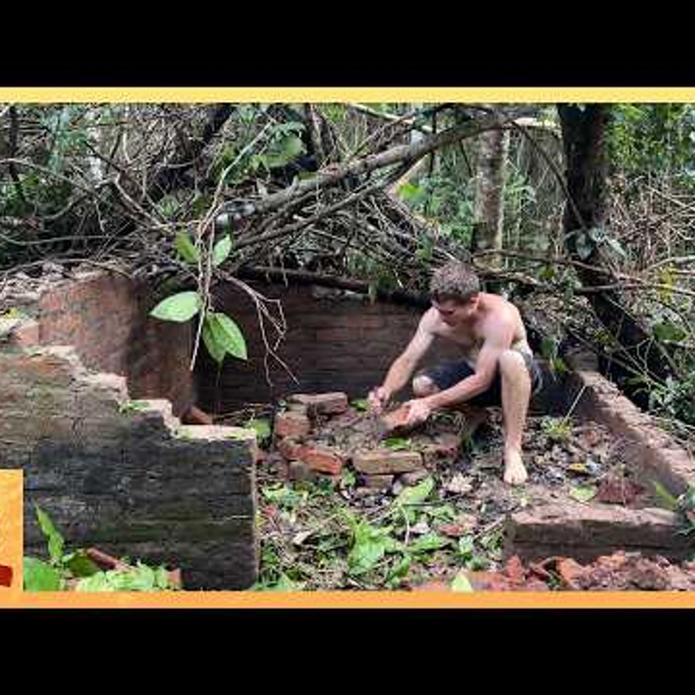 Primitive Technology: Brick hut destroyed by falling tree episode artwork