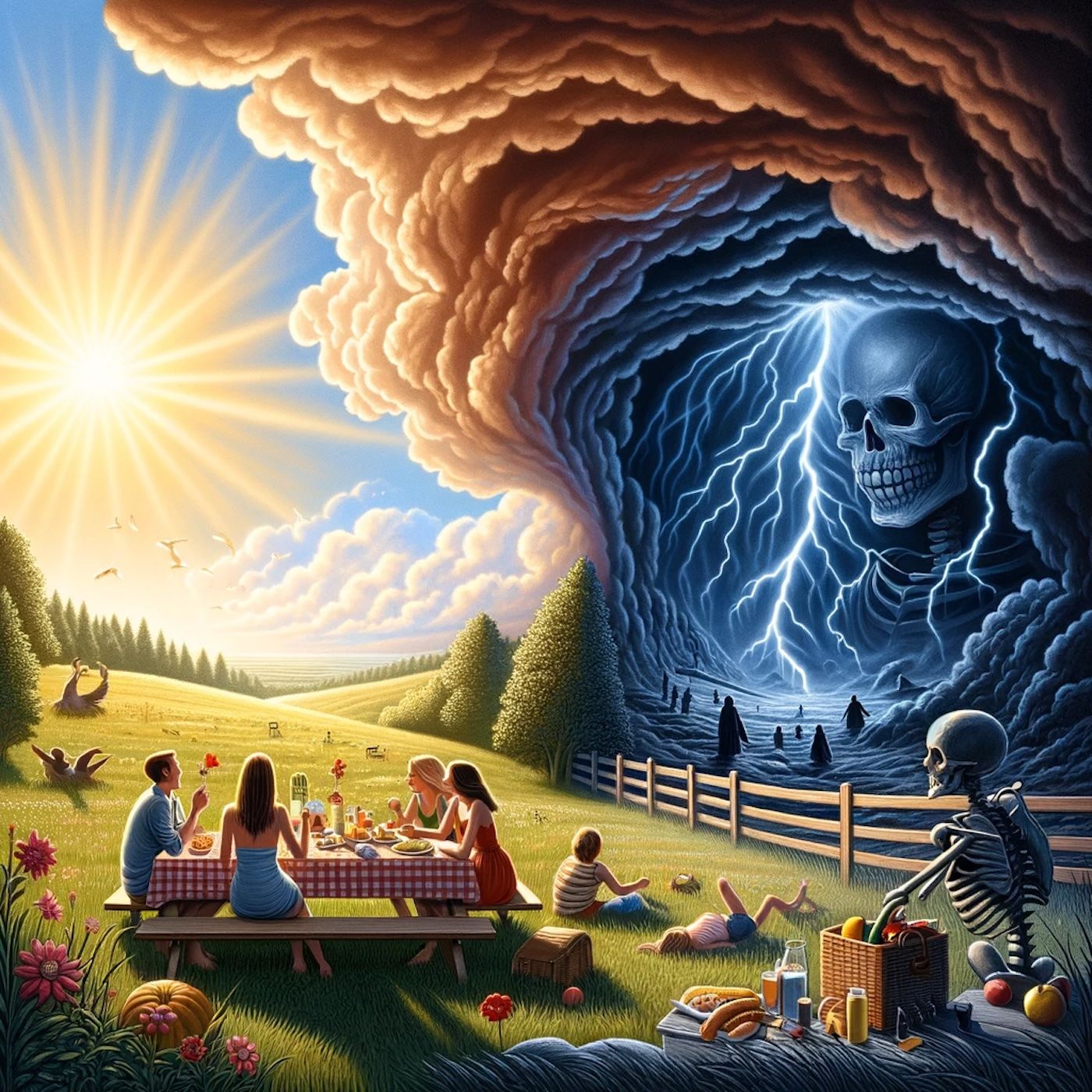 "Death is the sound of distant thunder at a picnic." episode artwork