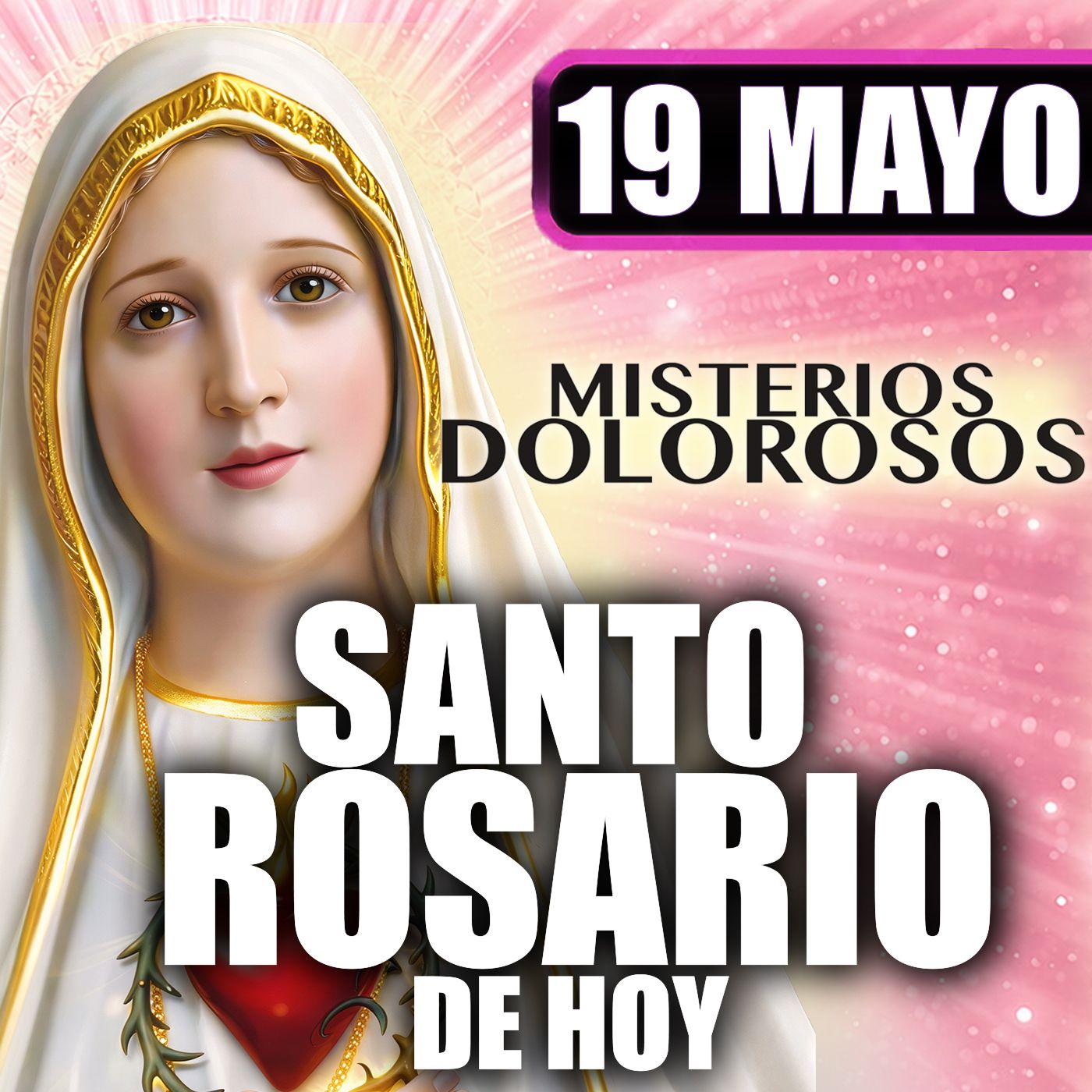 Santo Rosario Mes de María 🌸 por la Familia|19 de Mayo de 2026 | #MisteriosDolorosos