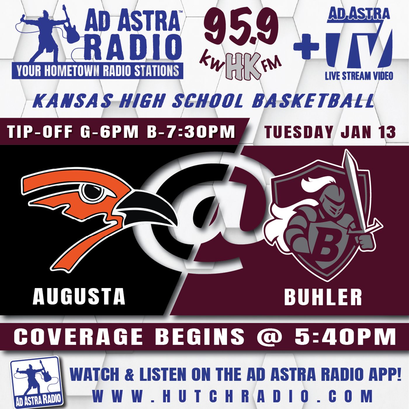 Augusta Orioles at Buhler Crusaders High School Basketball (January 13, 2026) episode artwork