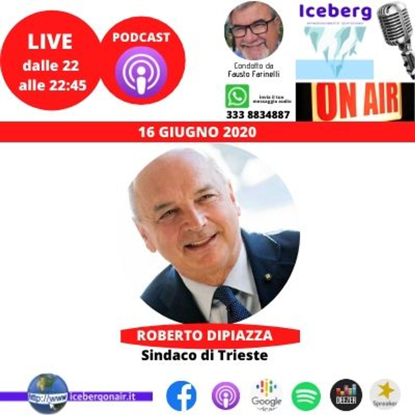 puntata del 16 giugno ospite il Sindaco di Trieste Roberto Dipiazza