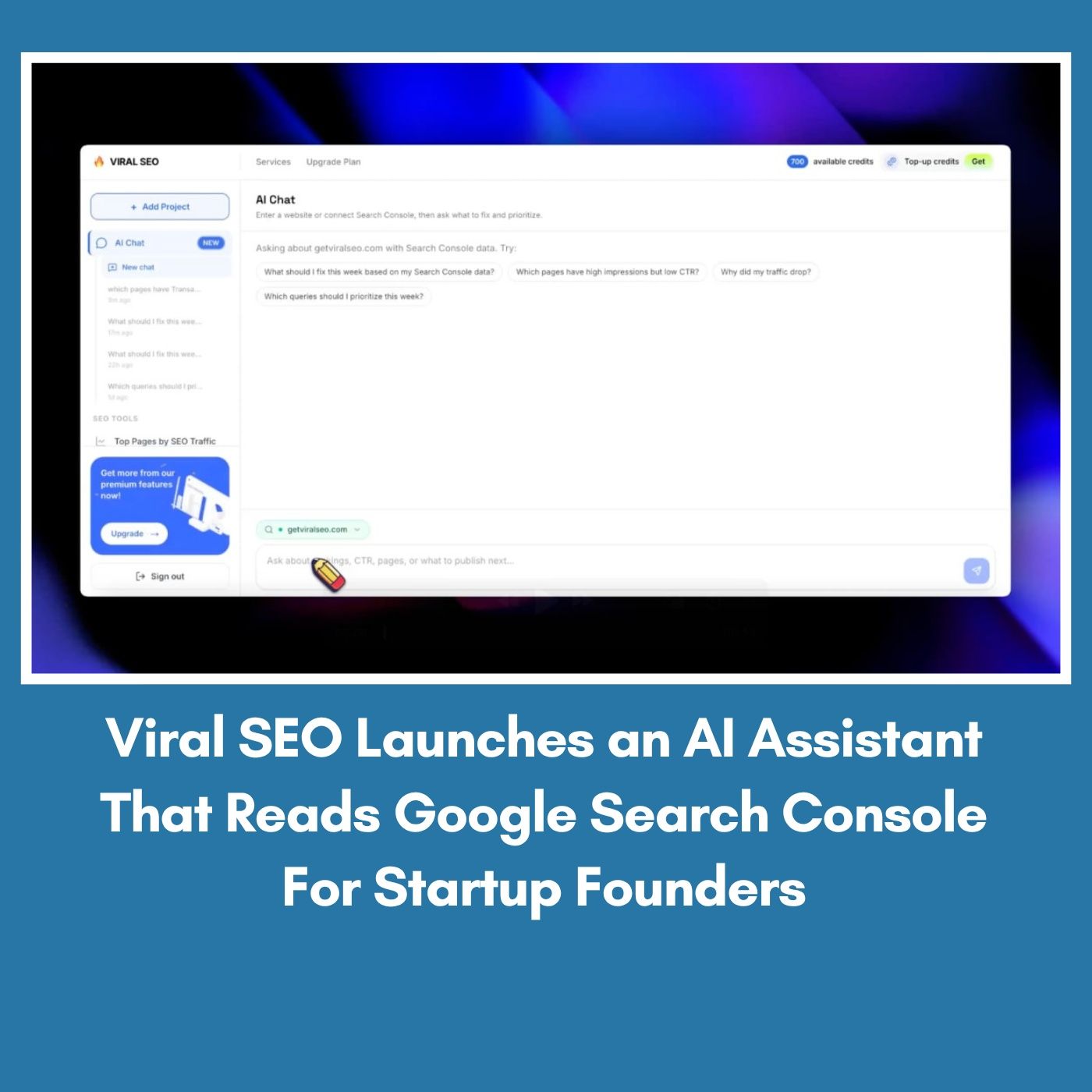 Viral SEO Launches an AI Assistant That Reads Google Search Console For Startup Founders episode artwork