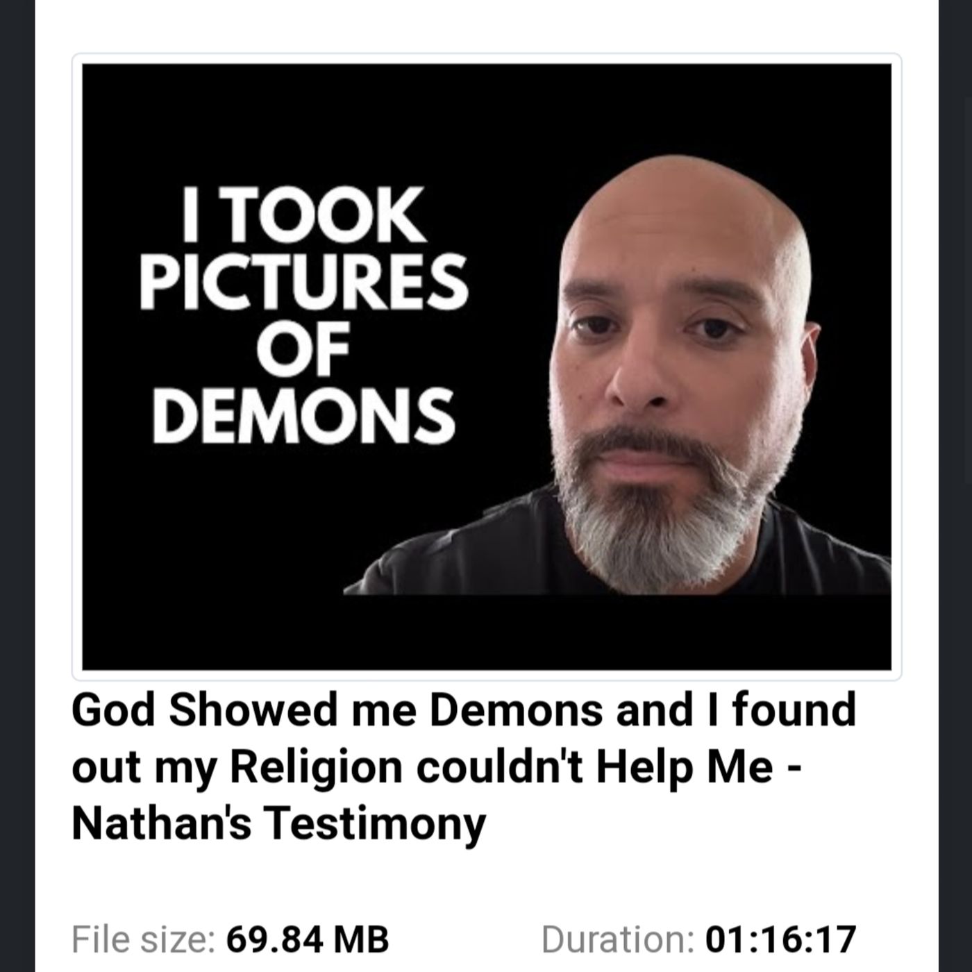 God Showed me Demons and I found out my Religion couldn't Help Me - Nathan's Testimony episode artwork
