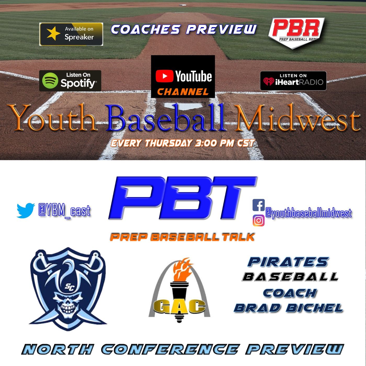 GAC Coaches Preview St Charles Pirates Head Coach Brad Bichel | Prep Baseball Talk episode artwork