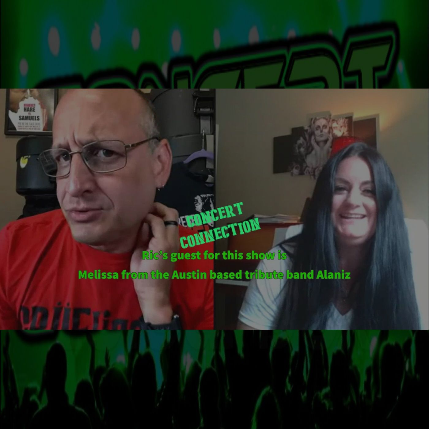 CC hosted by Ric Hare July 9, 2020 Ric’s guest for this show is Melissa from the Austin based band Alaniz a Alanis Morissette Tribute Band episode artwork