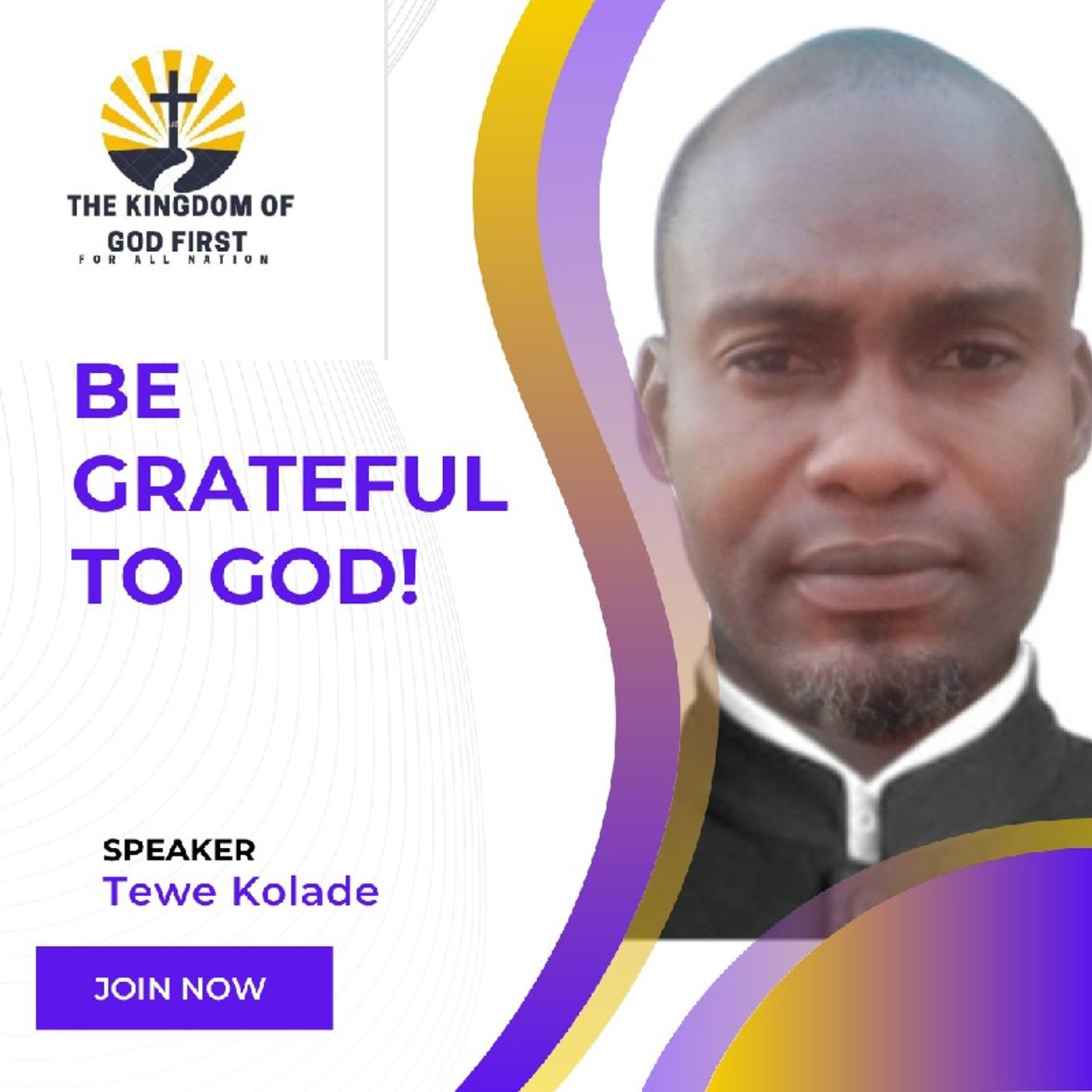BE GRATEFUL TO GOD!