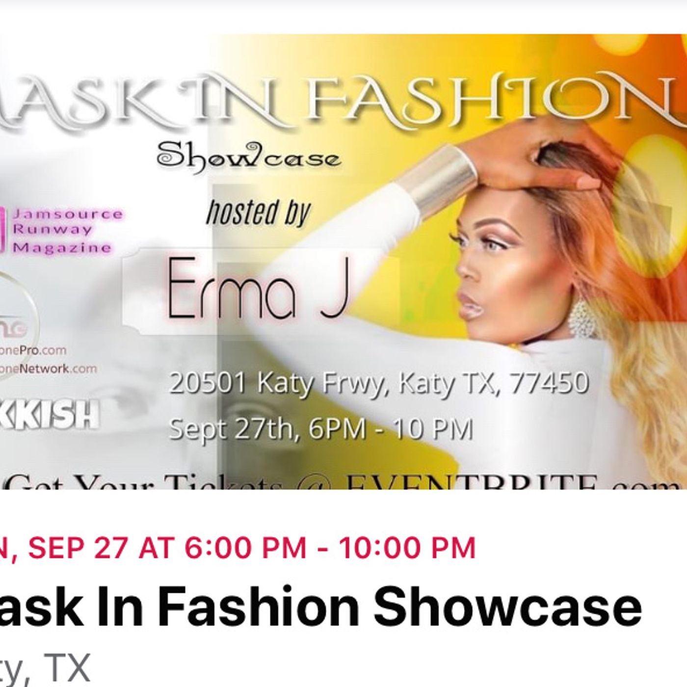 Mask in fashion show case with Marcus Muhd episode artwork