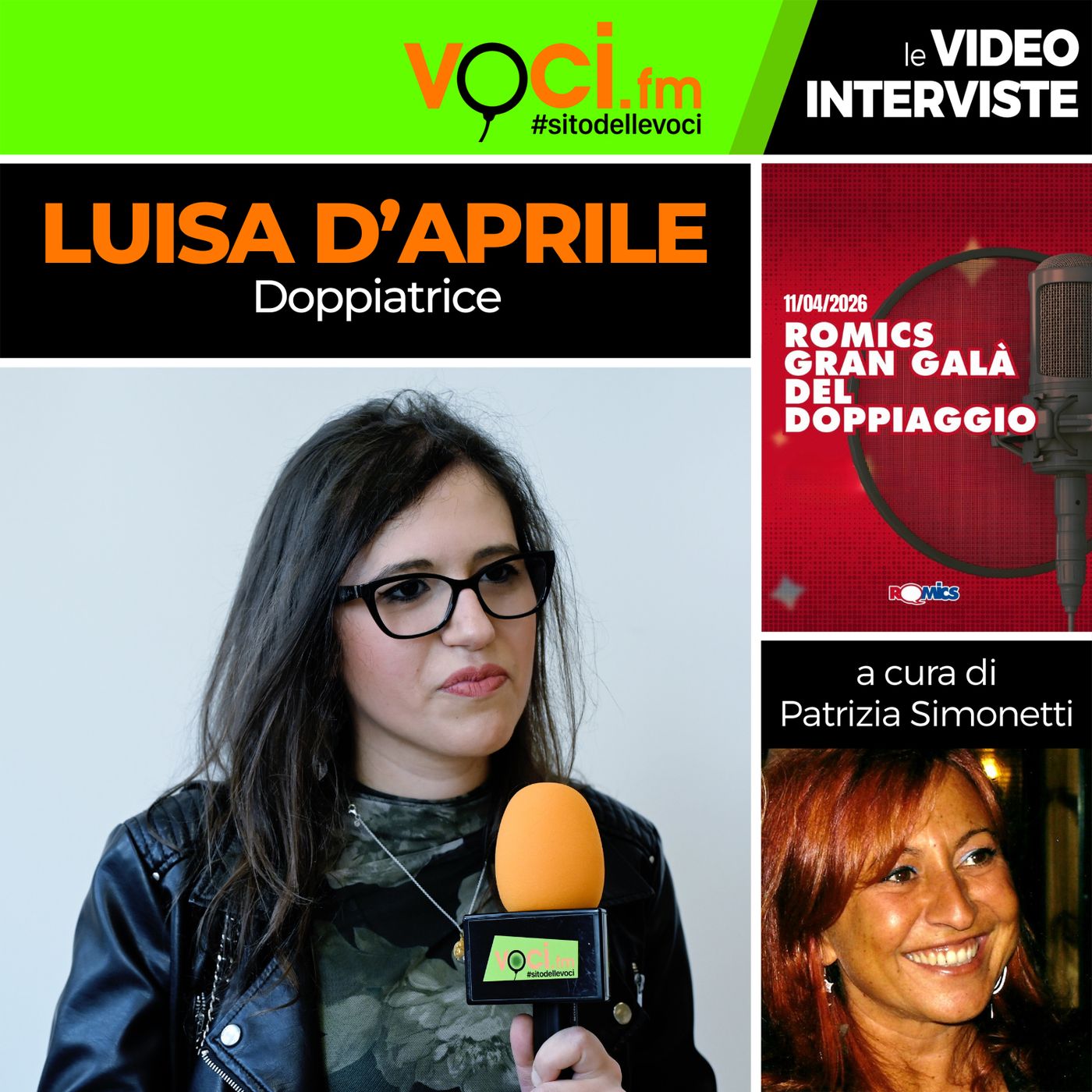 GRAN GALA' DEL DOPPIAGGIO ROMICS 2026: LUISA D'APRILE su VOCI.fm - clicca play e ascolta l'intervista episode artwork