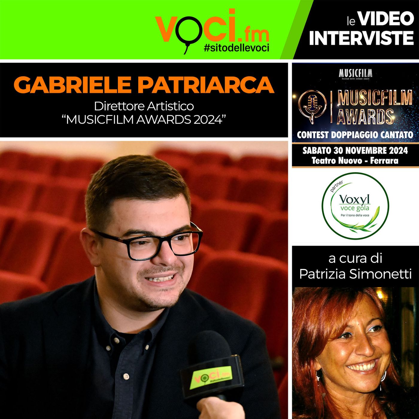 GABRIELE PATRIARCA su VOCI.fm da "MUSICFILM AWARDS 2024" - clicca play e ascolta l'intervista episode artwork