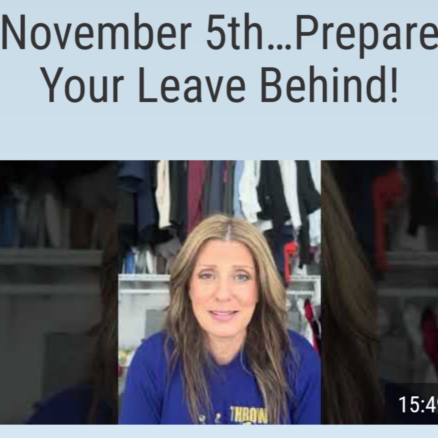 November 5th…Prepare Your Leave Behind! episode artwork