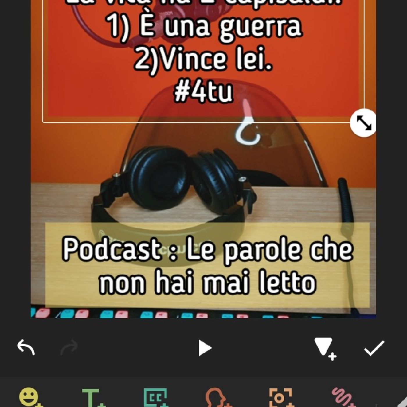 Episodio 1570 - La vita ha 2 capisaldi. 1) È una guerra 2)vince lei. 4tu (Monologo sulla vita) episode artwork