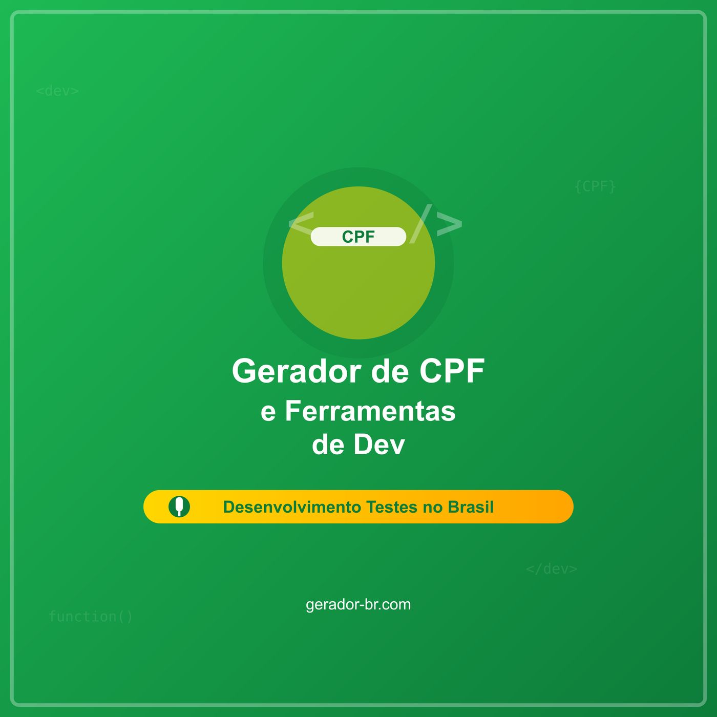 Gerador de CPF e Ferramentas de Dev podcast artwork