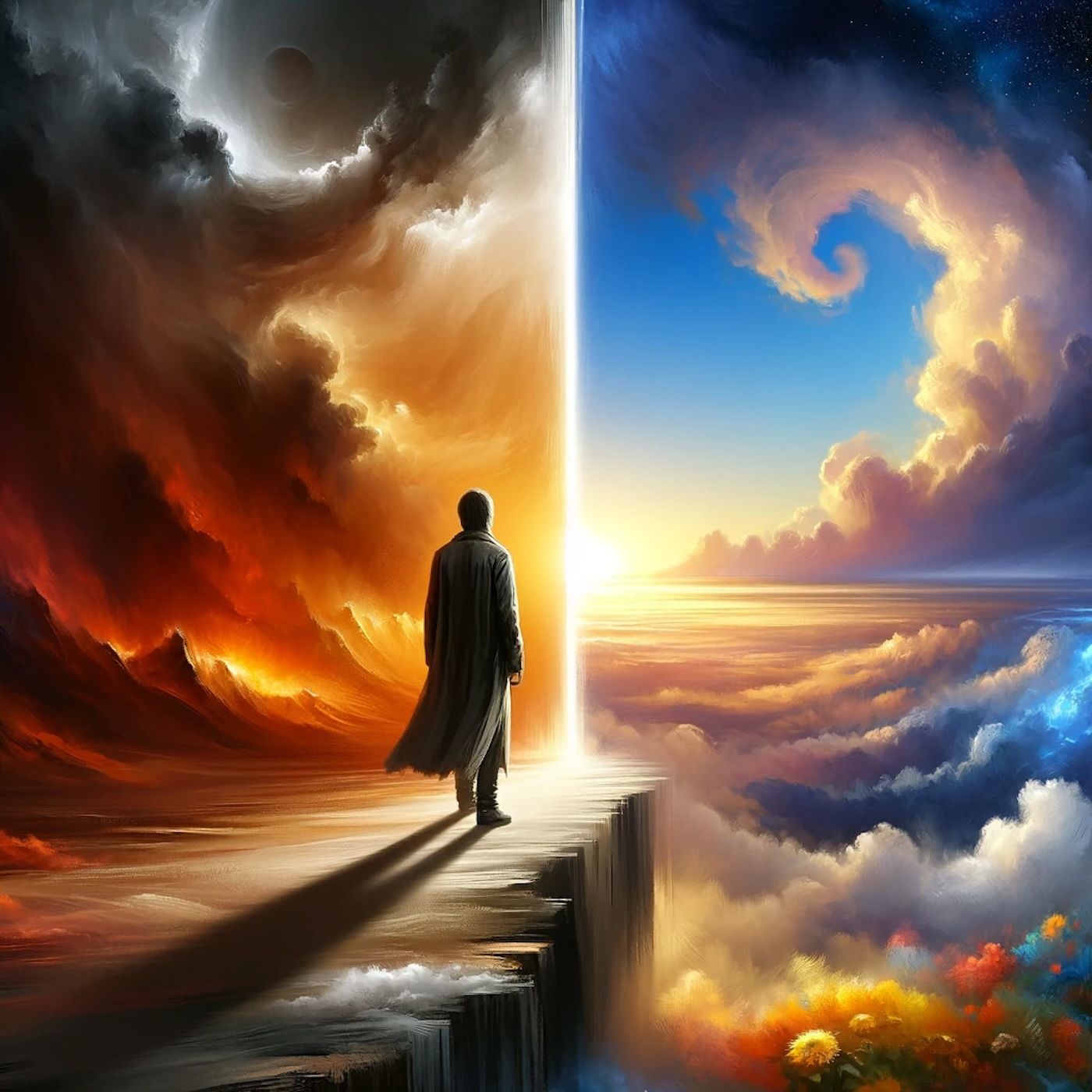 "Death is the fine line between existence and nonexistence." episode artwork