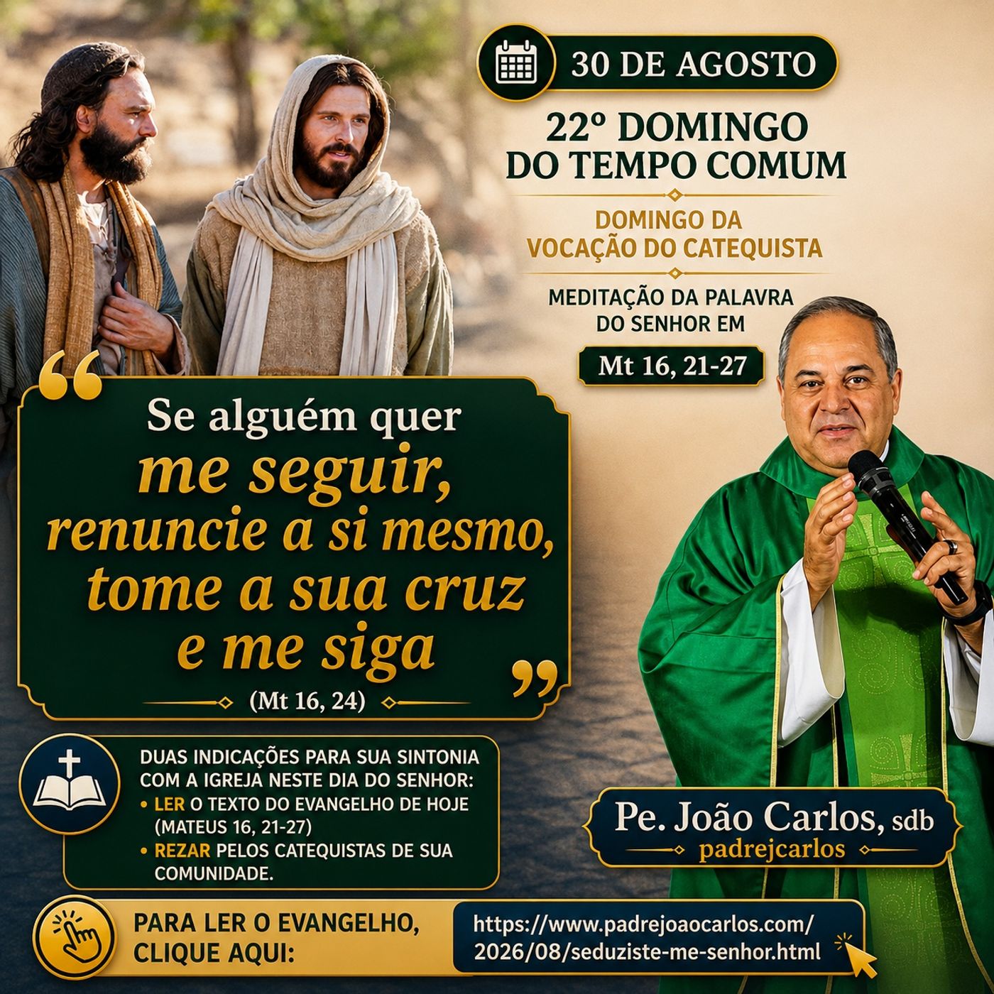 30 de Agosto - Meditação da Palavra do Senhor