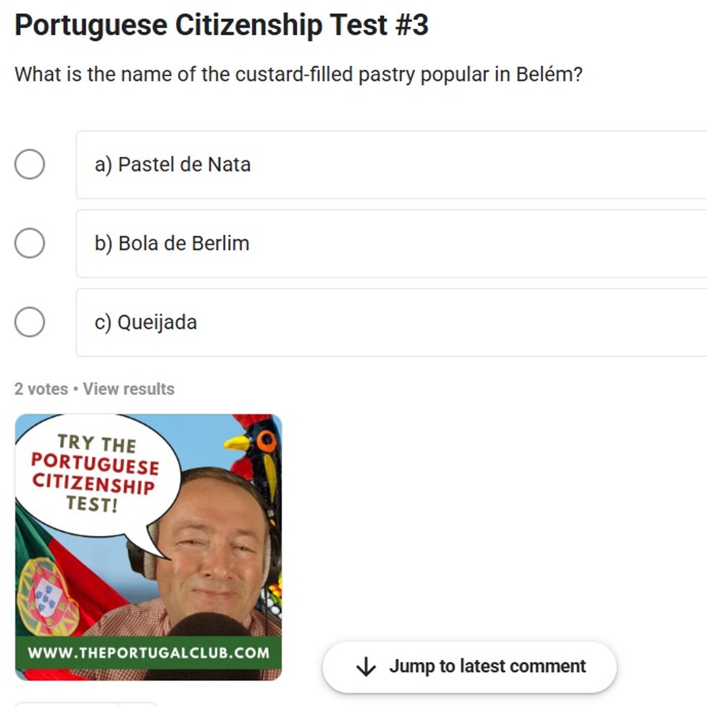 Portuguese Citizenship Test #3 (And Yesterday's Answe) PLUS Calçada-based Immaturity! #giggles