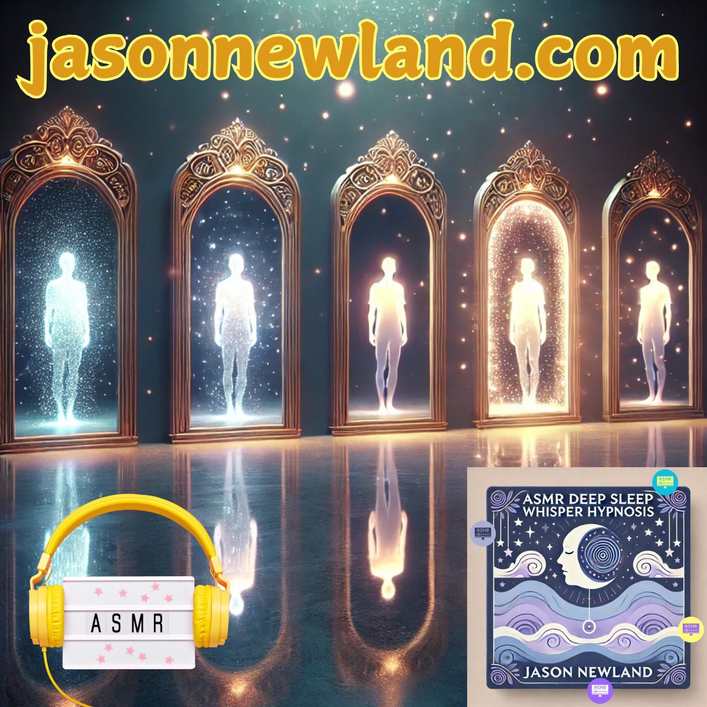 (music) (ASMR) (10 hours) #526 Magic Mirrors - Deep Sleep Whisper Hypnosis (19th February 2025)