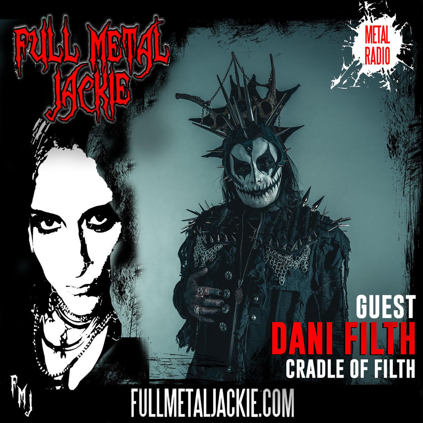 Dani Filth of Cradle of Filth on the FMJ RADIO show episode artwork