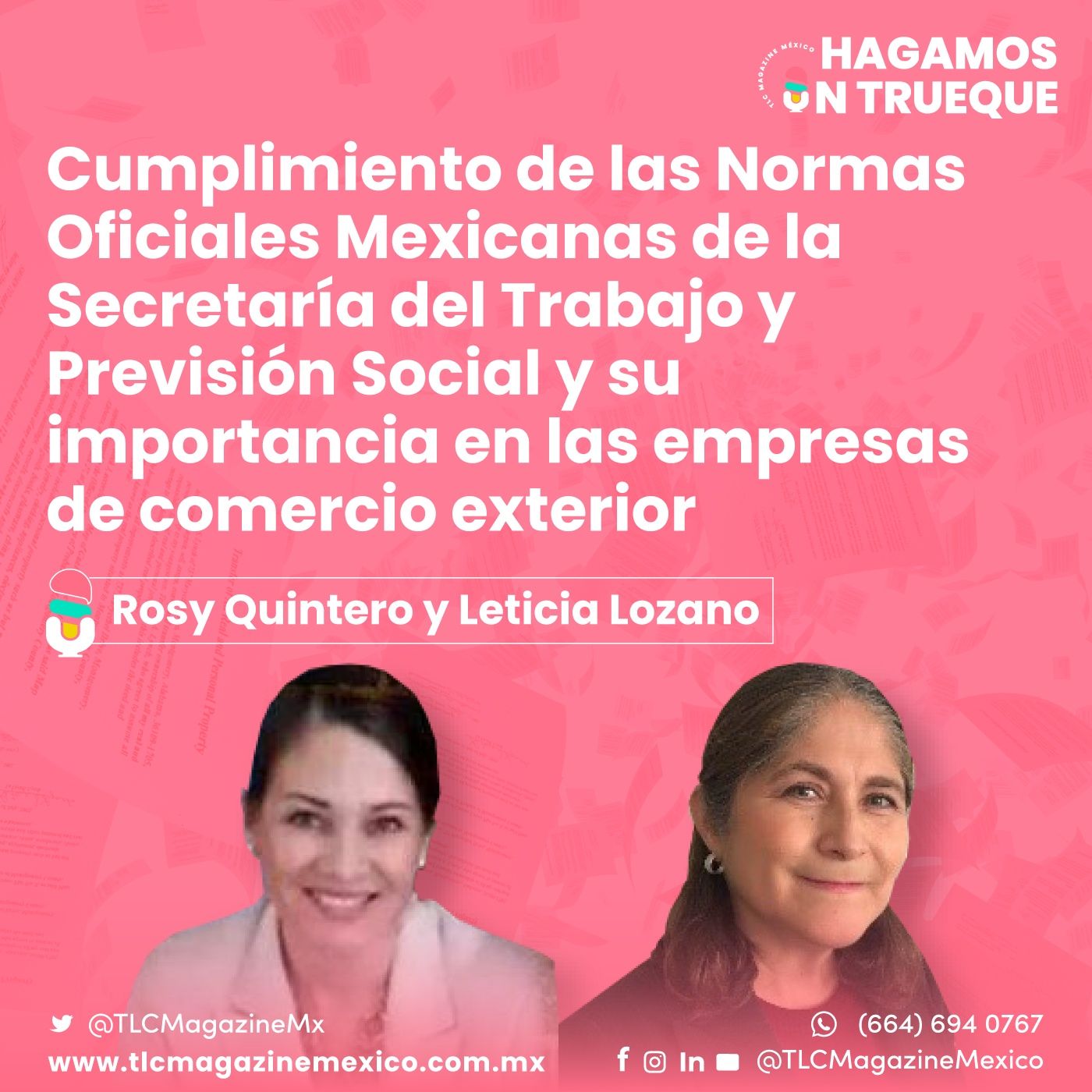 Episodio 47. Cumplimiento de las NOMs y su importancia en las empresas de comercio exterior ⋅ Con Rosy Quintero y Leticia Lozano episode artwork