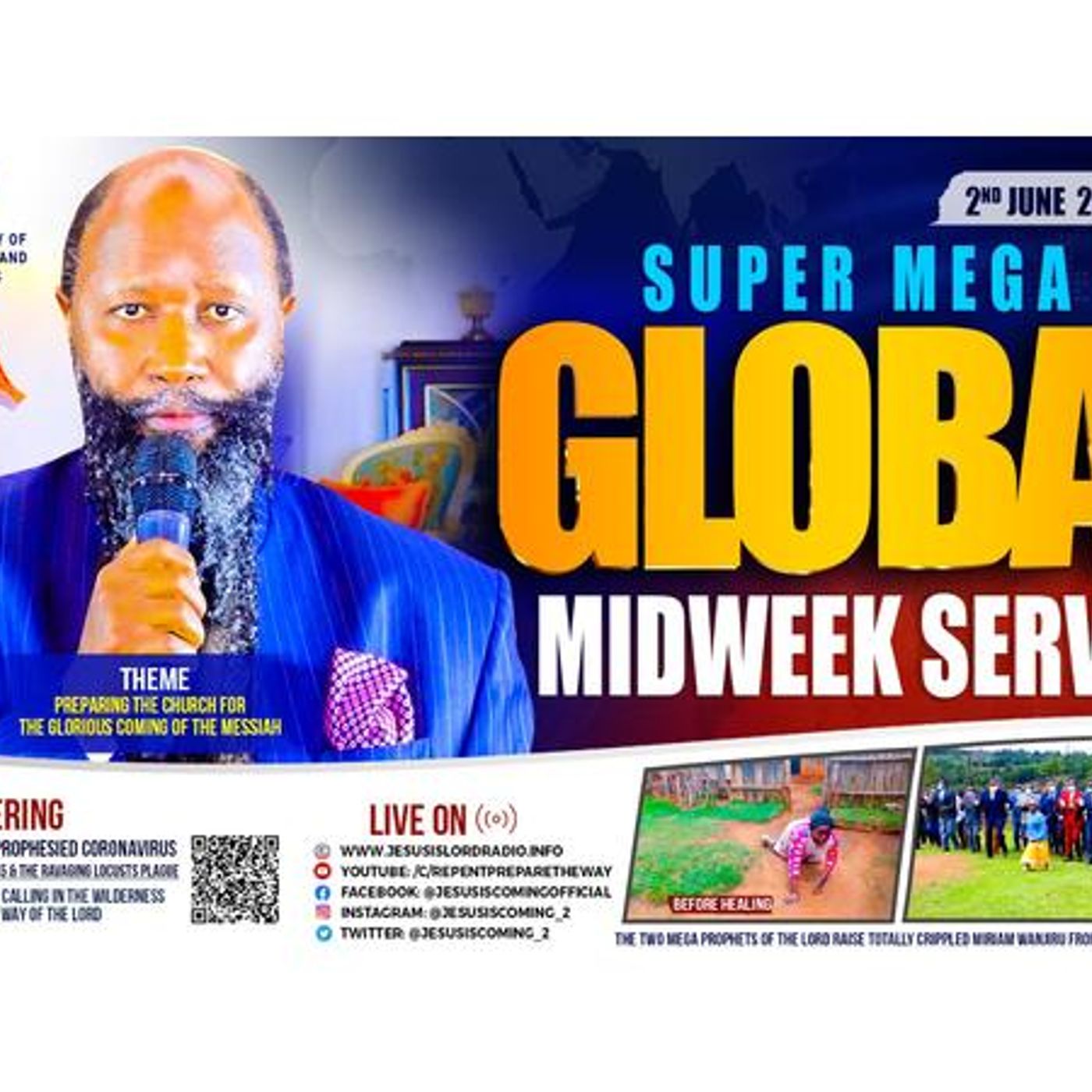 Wednesday Global Service | June 2nd, 2021, with THE TWO MEGA PROPHETS