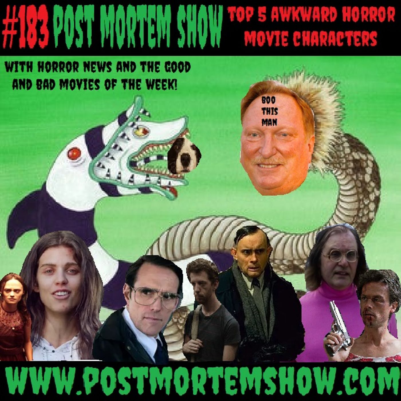 e183 - Buttloose Bacon (Top 5 Awkward Horror Movie Characters)