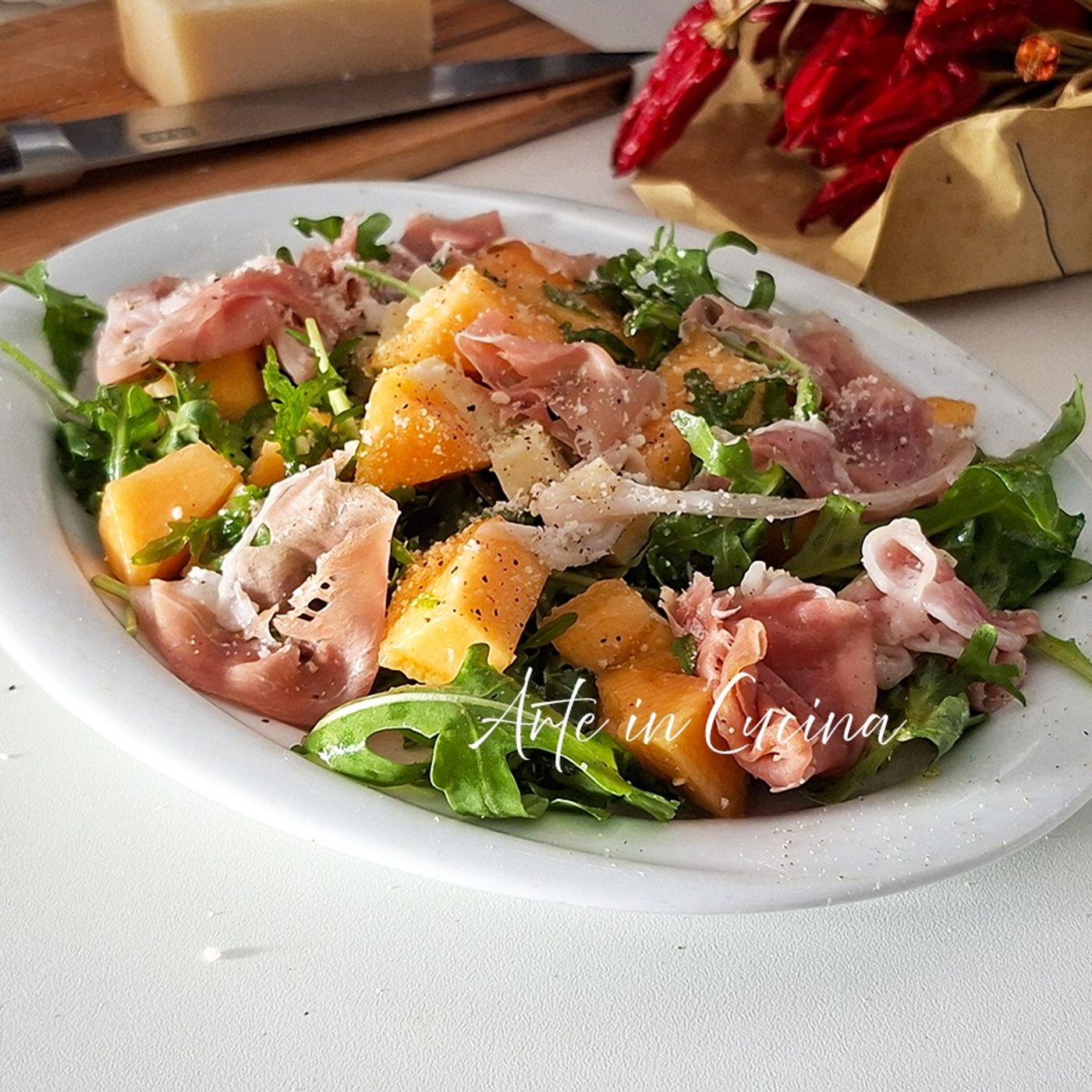 Insalata di prosciutto e melone