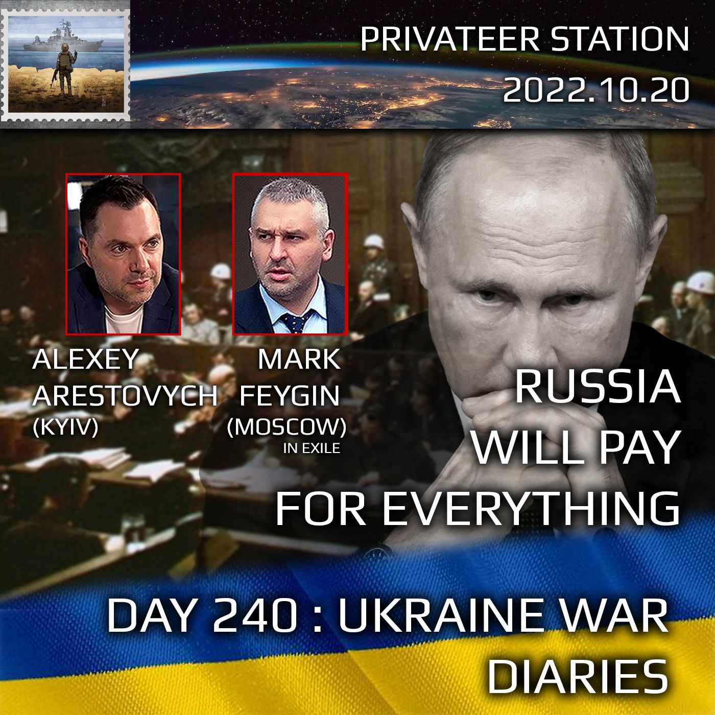 cover of episode War Day 240: Ukraine War Chronicles with Alexey Arestovych & Mark Feygin