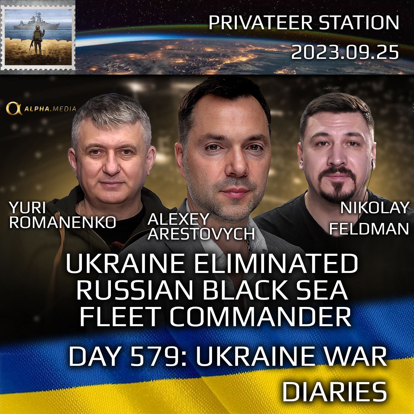 cover of episode War Day 579:  Ukraine Eliminated the Commander of Russian Black Sea Fleet