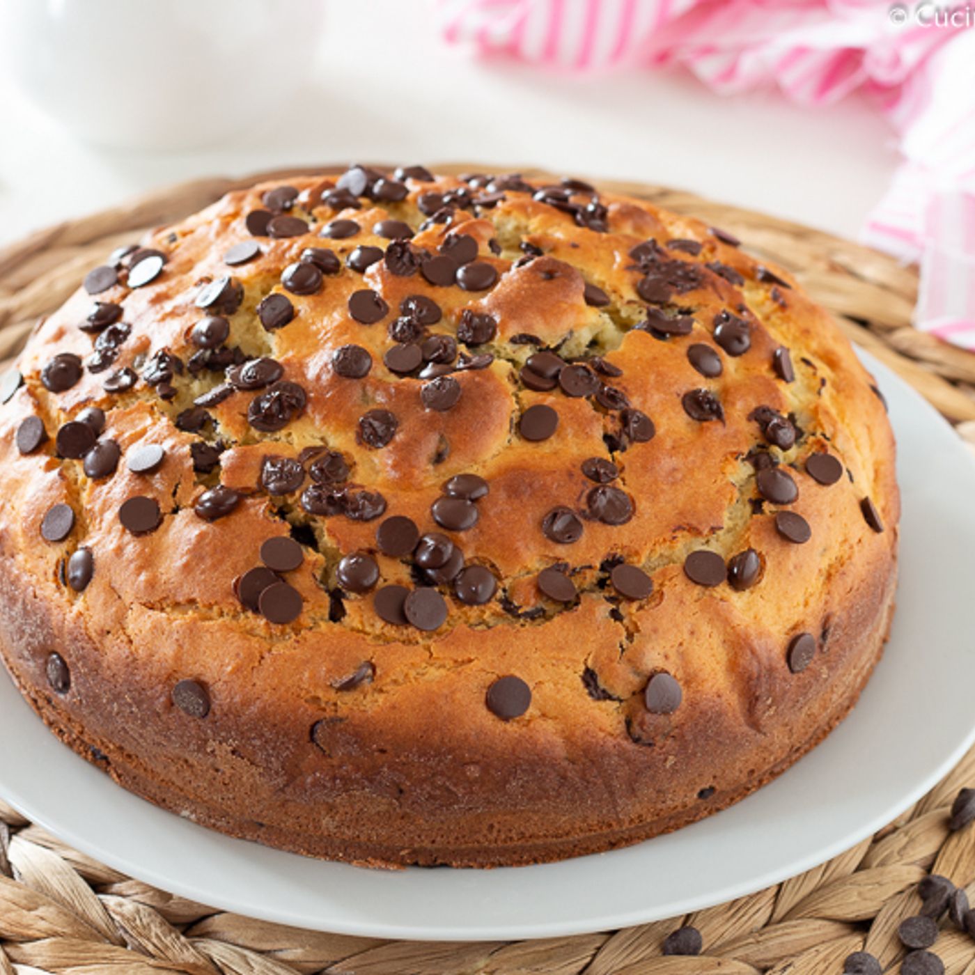 Torta alla ricotta e gocce di cioccolato