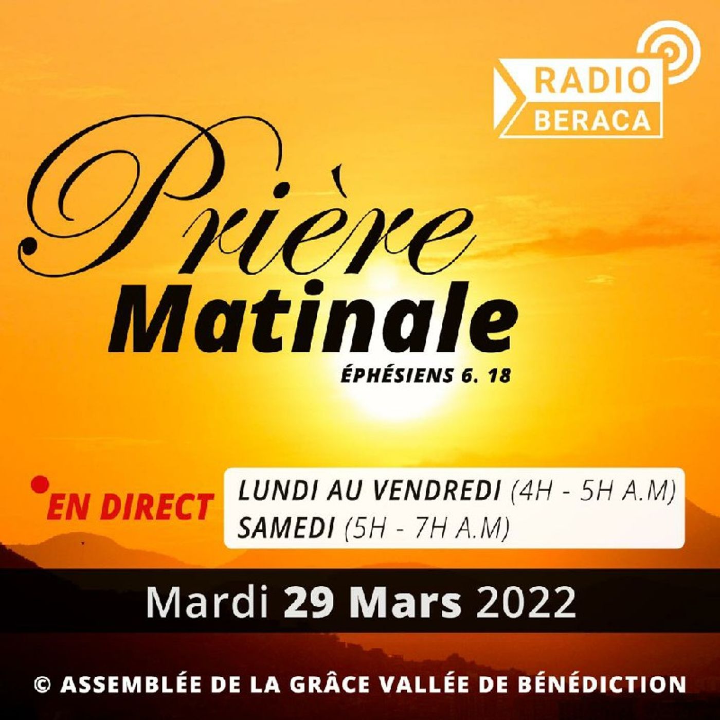 Lundi 28 Mars 2022.- Prière matinale episode artwork