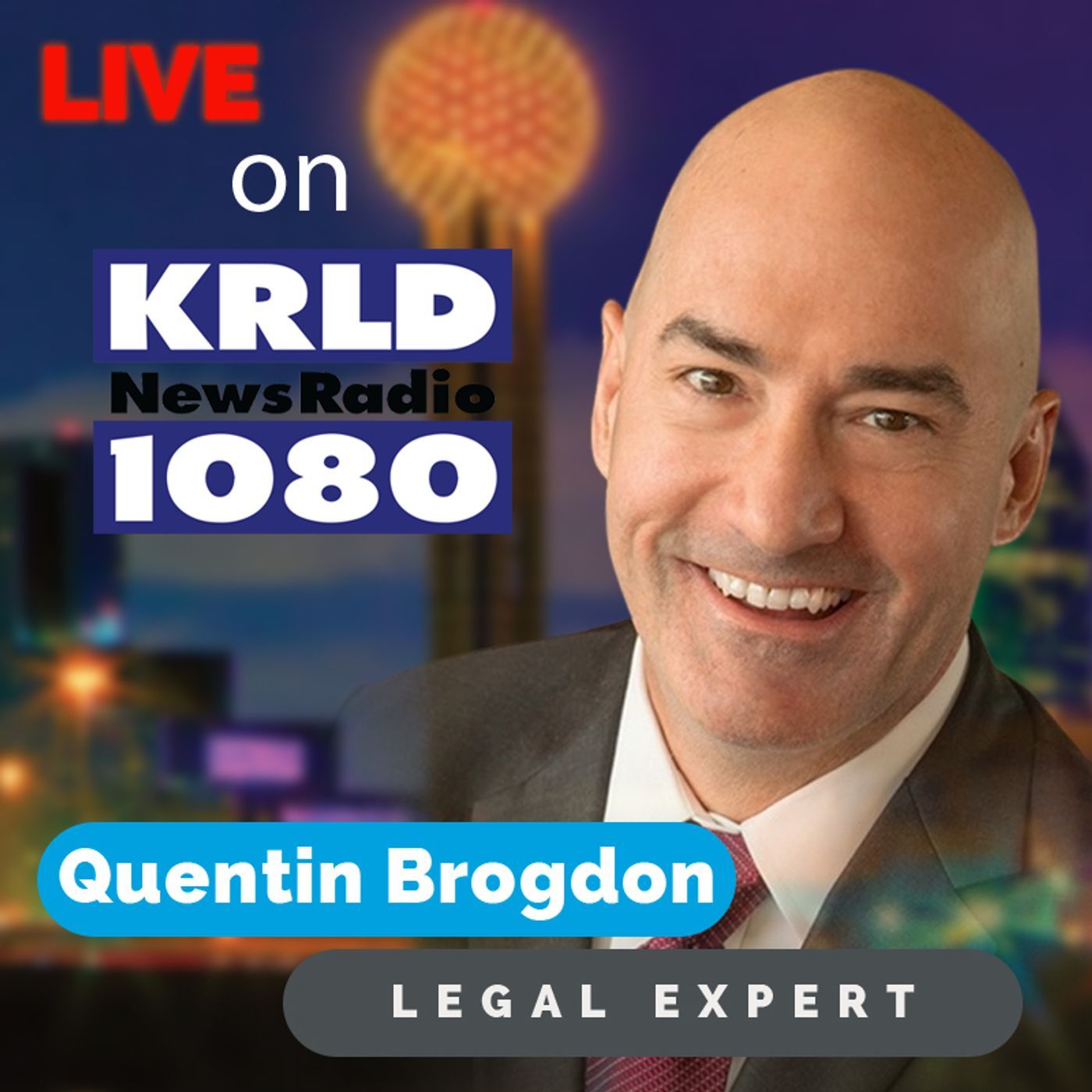 Quentin Brogdon - Dallas County parents want judge to block Gov. Abbott's order against masks || 1080 KRLD Dallas || 8/10/21 episode artwork