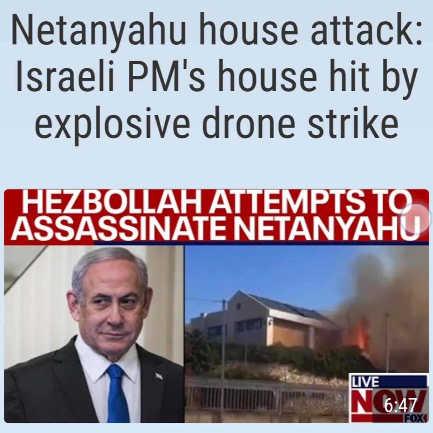 Netanyahu house attack: Israeli PM's house hit by explosive drone strike episode artwork