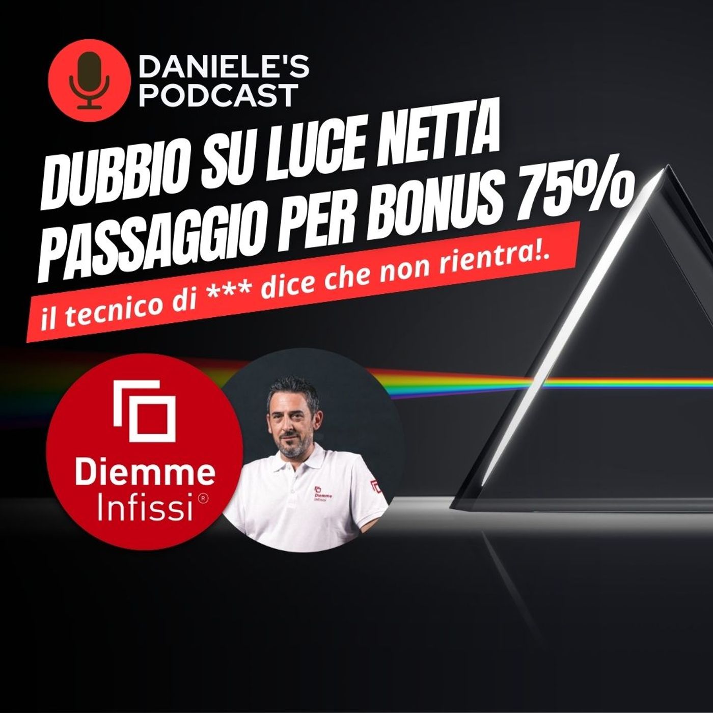 Dubbio su luce netta passaggio per bonus 75%, il tecnico di *** dice che non rientra! episode artwork