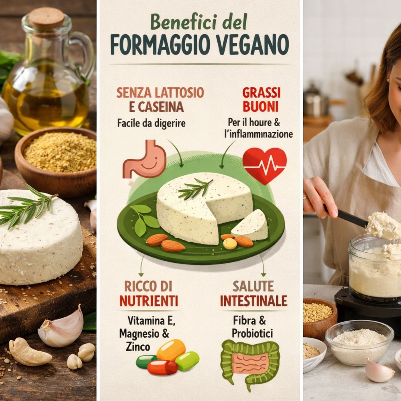 Formaggio vegano, cos'è, quali vantaggi e come si prepara in casa episode artwork