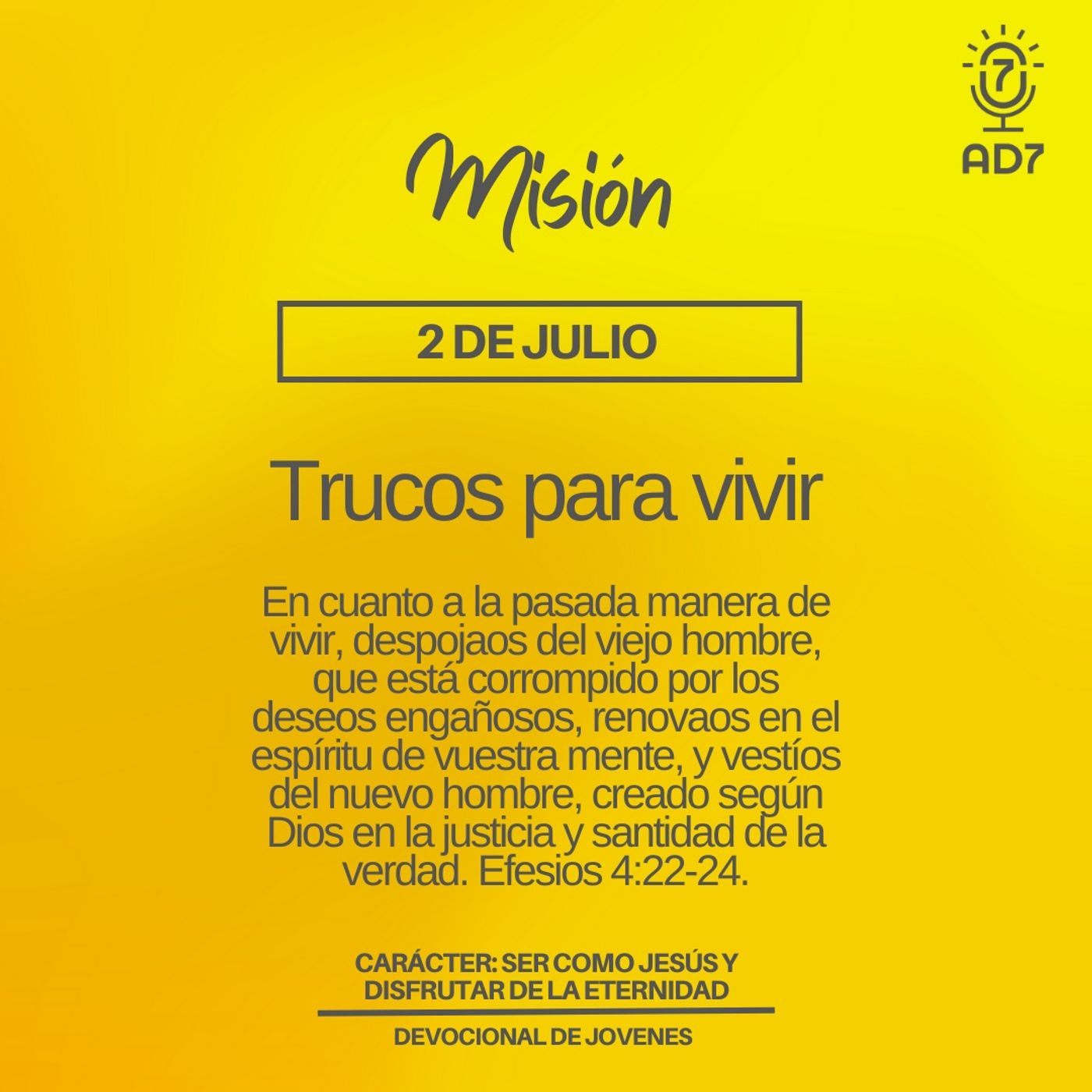 AD7 Devocional - Diferente / Inverso