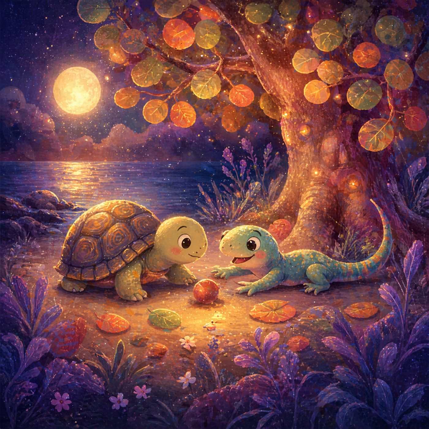 The Little Tortoise and the Happy Lizard 🐢🦎 Kid's Bedtime Story artwork