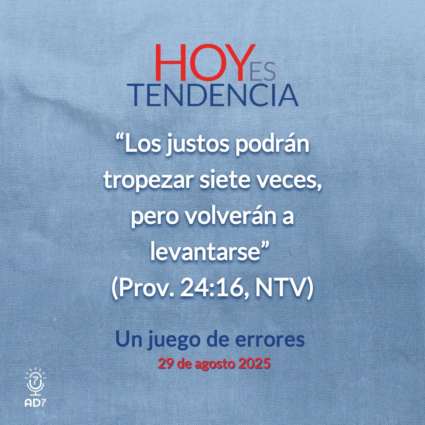Un juego de errores ~ Devocional de Jóvenes ~ 29 de agosto 2025