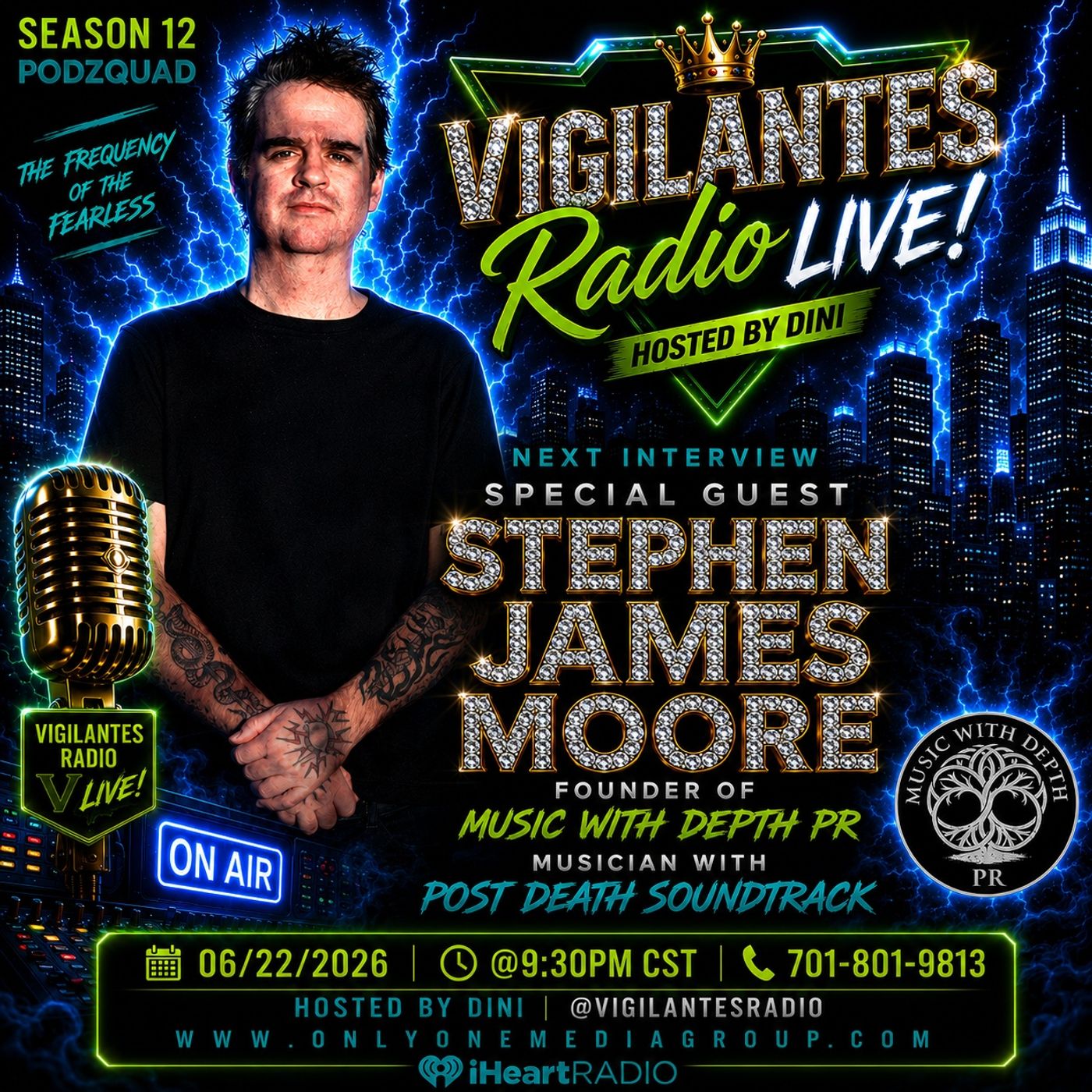 The Stephen James Moore Interview. — Vigilantes Radio Live! cover