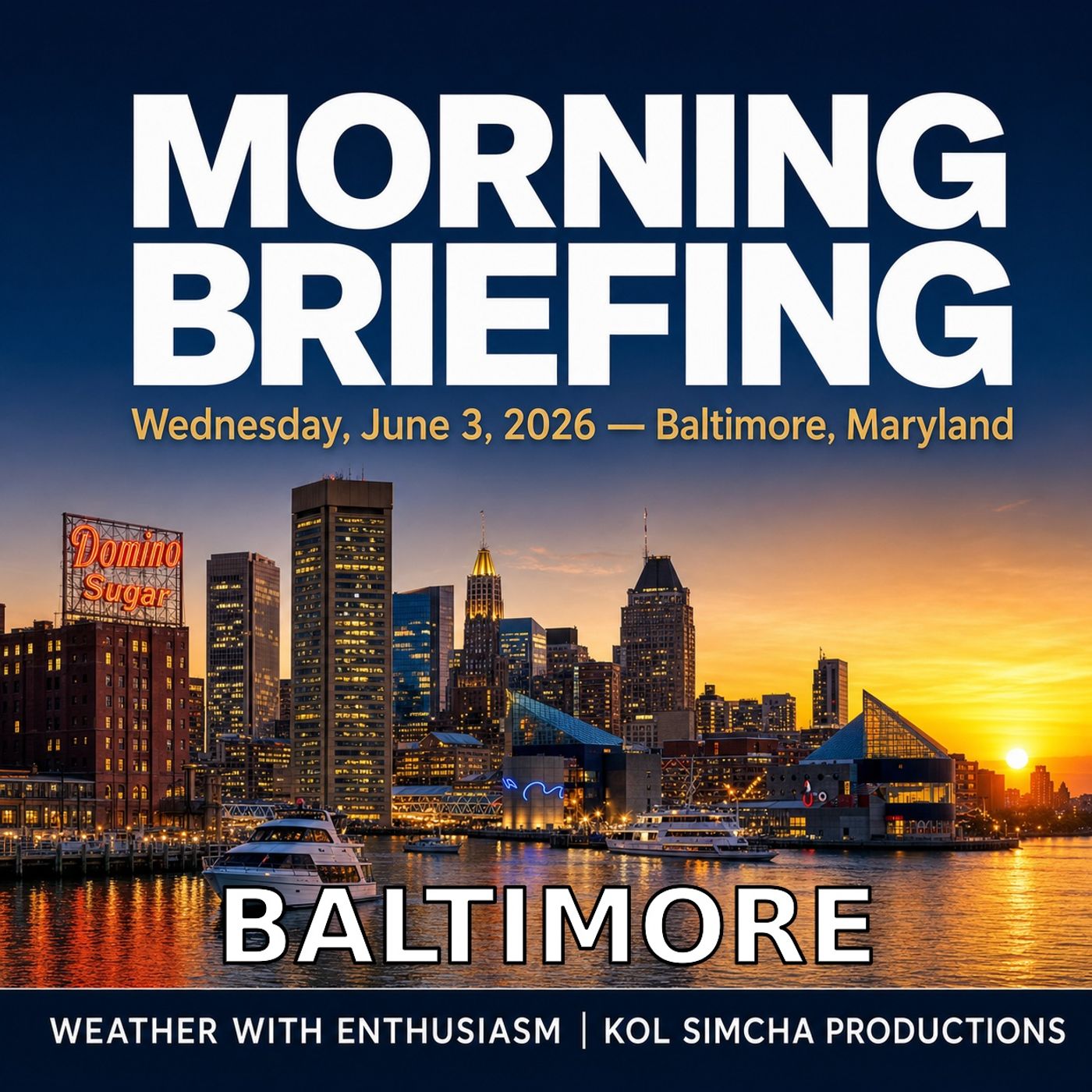 Baltimore Morning Briefing — Wednesday, June 3, 2026 | Zmanim, NWS Baltimore and More episode artwork