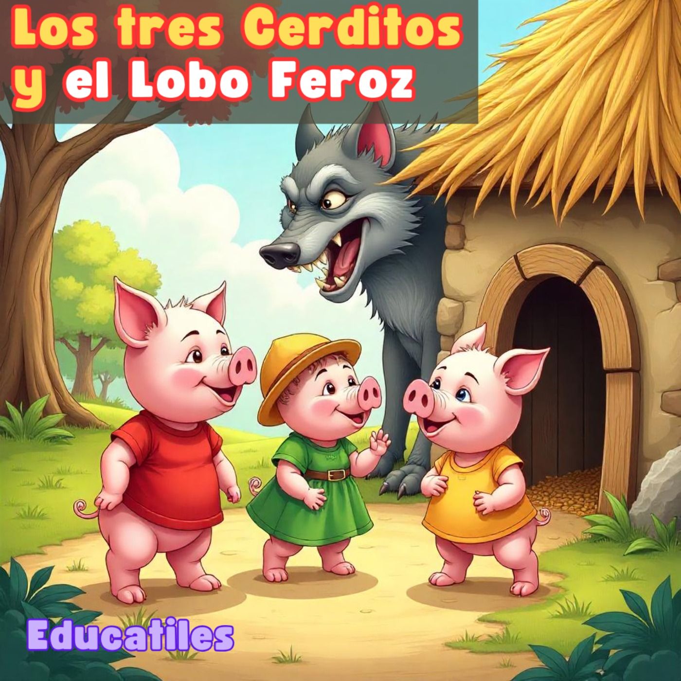Los tres Cerditos y el Lobo Feroz