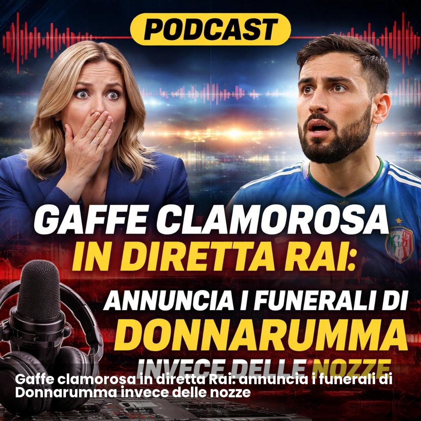Gaffe clamorosa in diretta Rai: annuncia i funerali di Donnarumma invece delle nozze episode artwork