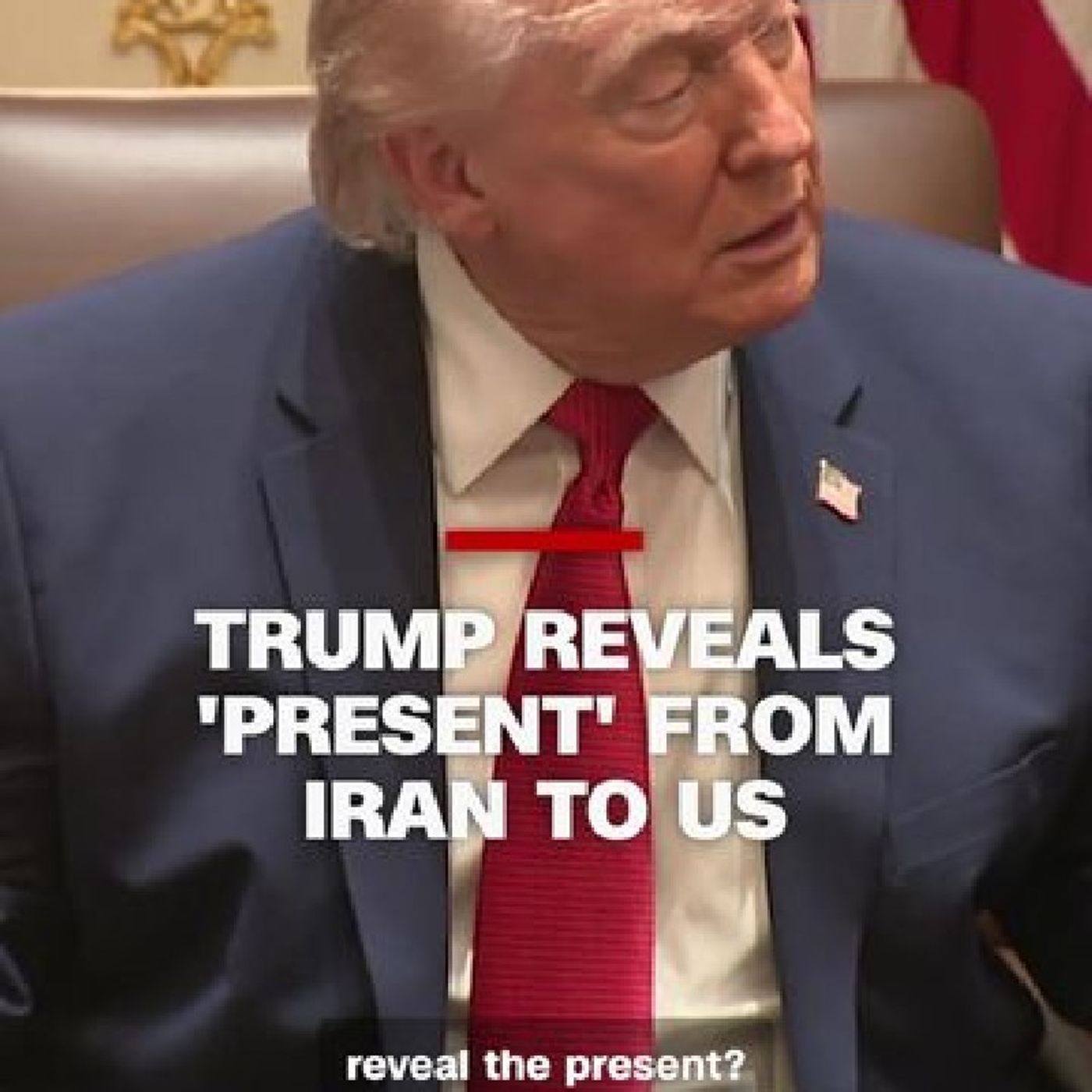 In a cabinet meeting Thursday, President Donald Trump revealed the mystery “present” he had told reporters about earlier in the week as part episode artwork
