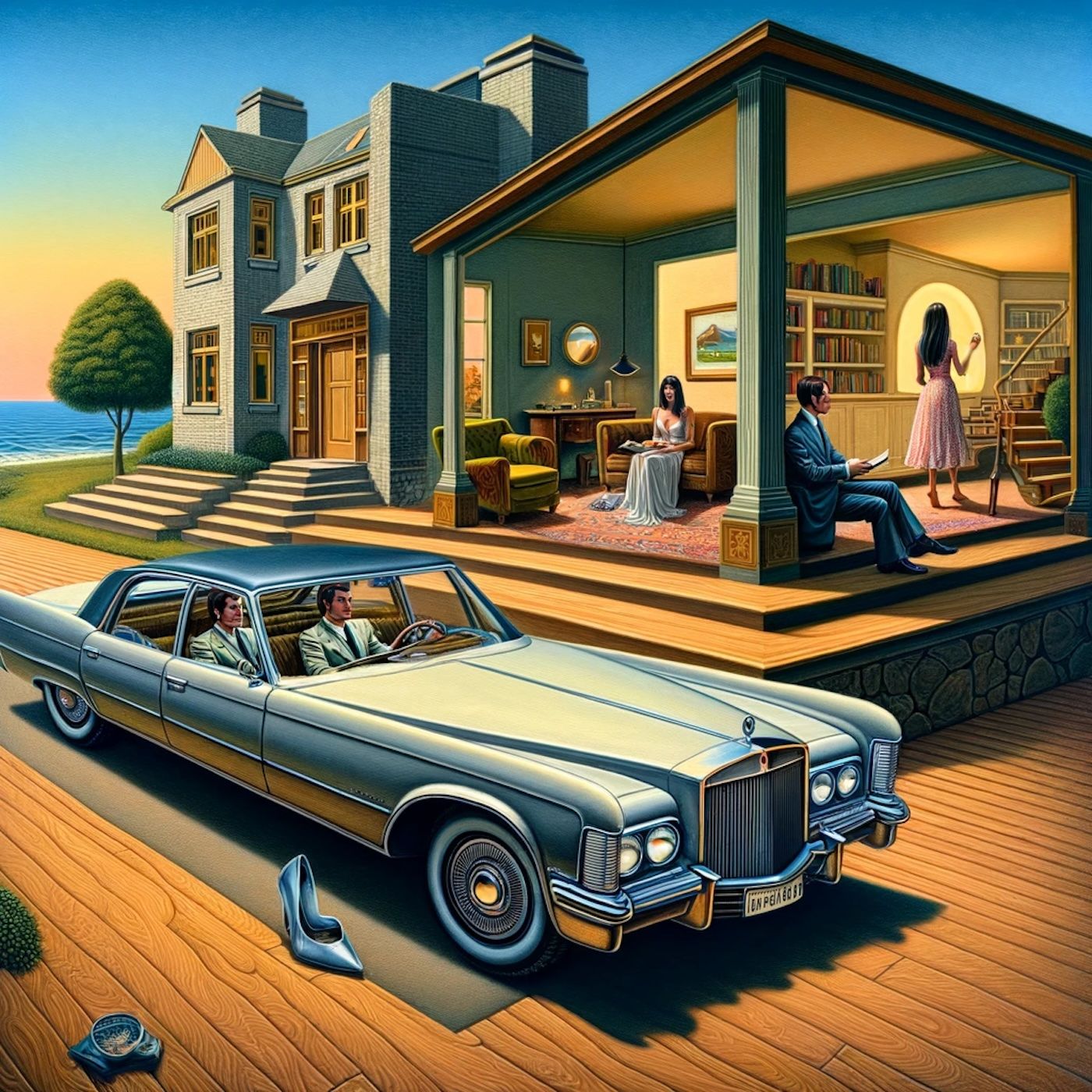 "And you may find yourself behind the wheel of a large automobile..." episode artwork
