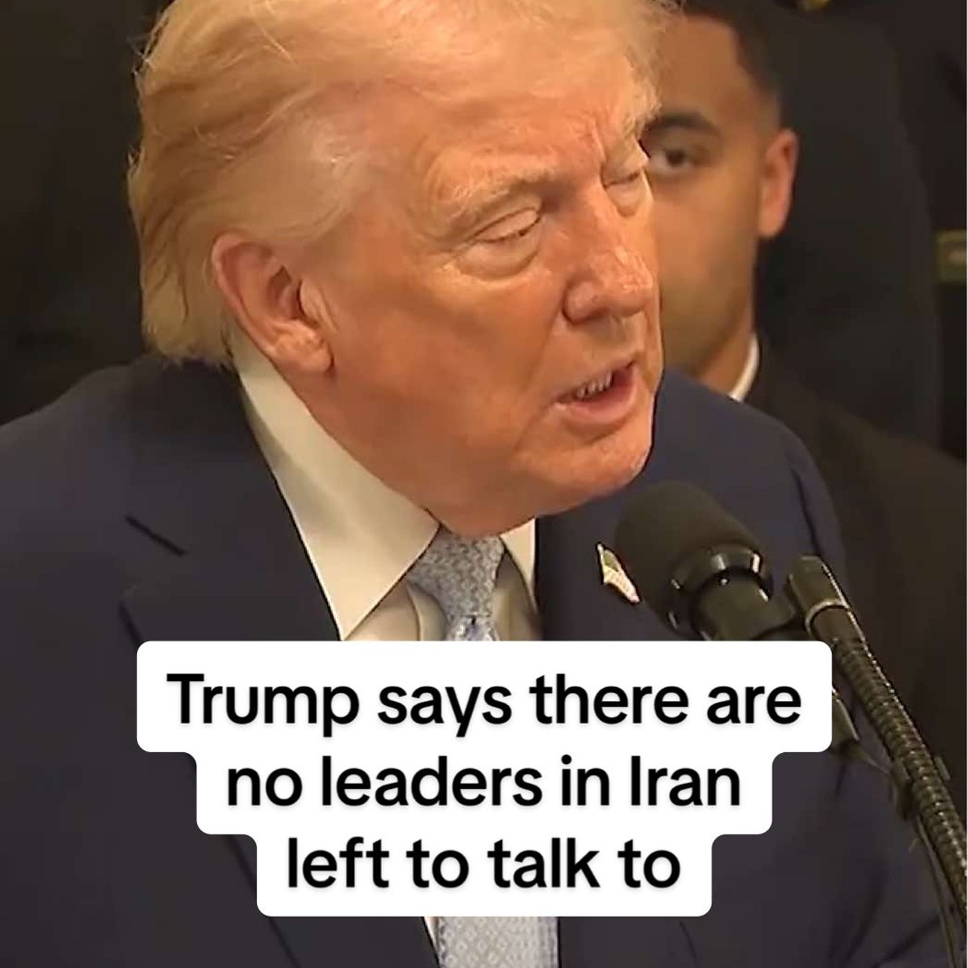 President Donald ‌Trump said there are no leaders left in Iran to talk to about the ‌war, with military strikes continuing to target Iranian episode artwork
