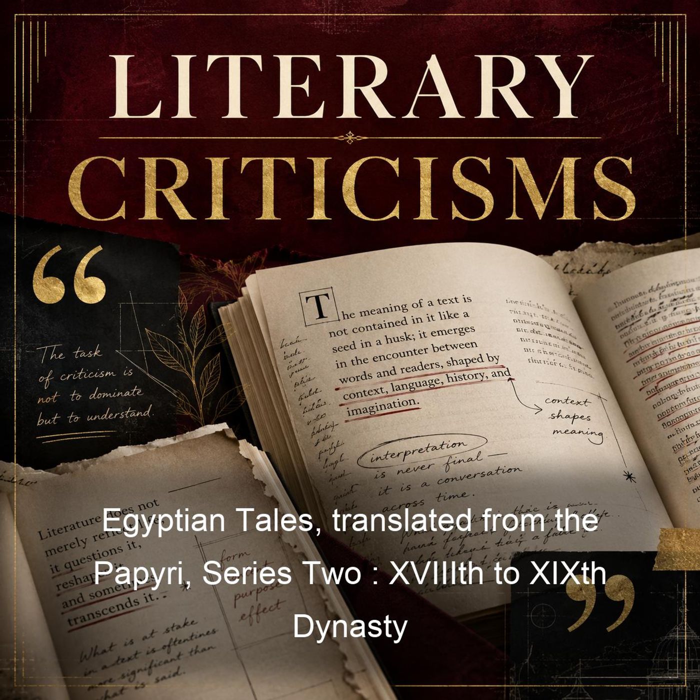 Egyptian Tales, translated from the Papyri, Series Two : XVIIIth to XIXth Dynasty podcast artwork
