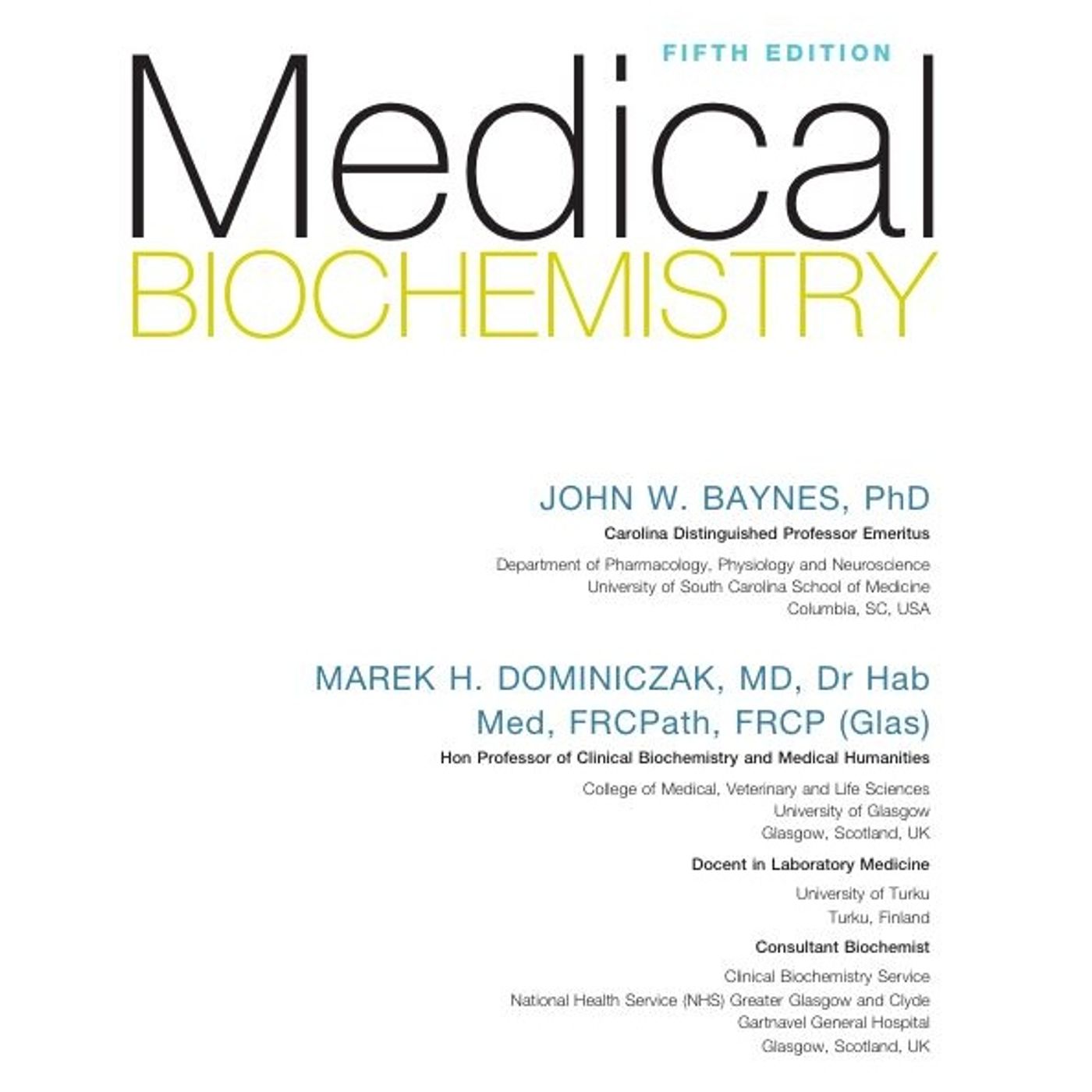 Medical Biochemistry 5th Edition
